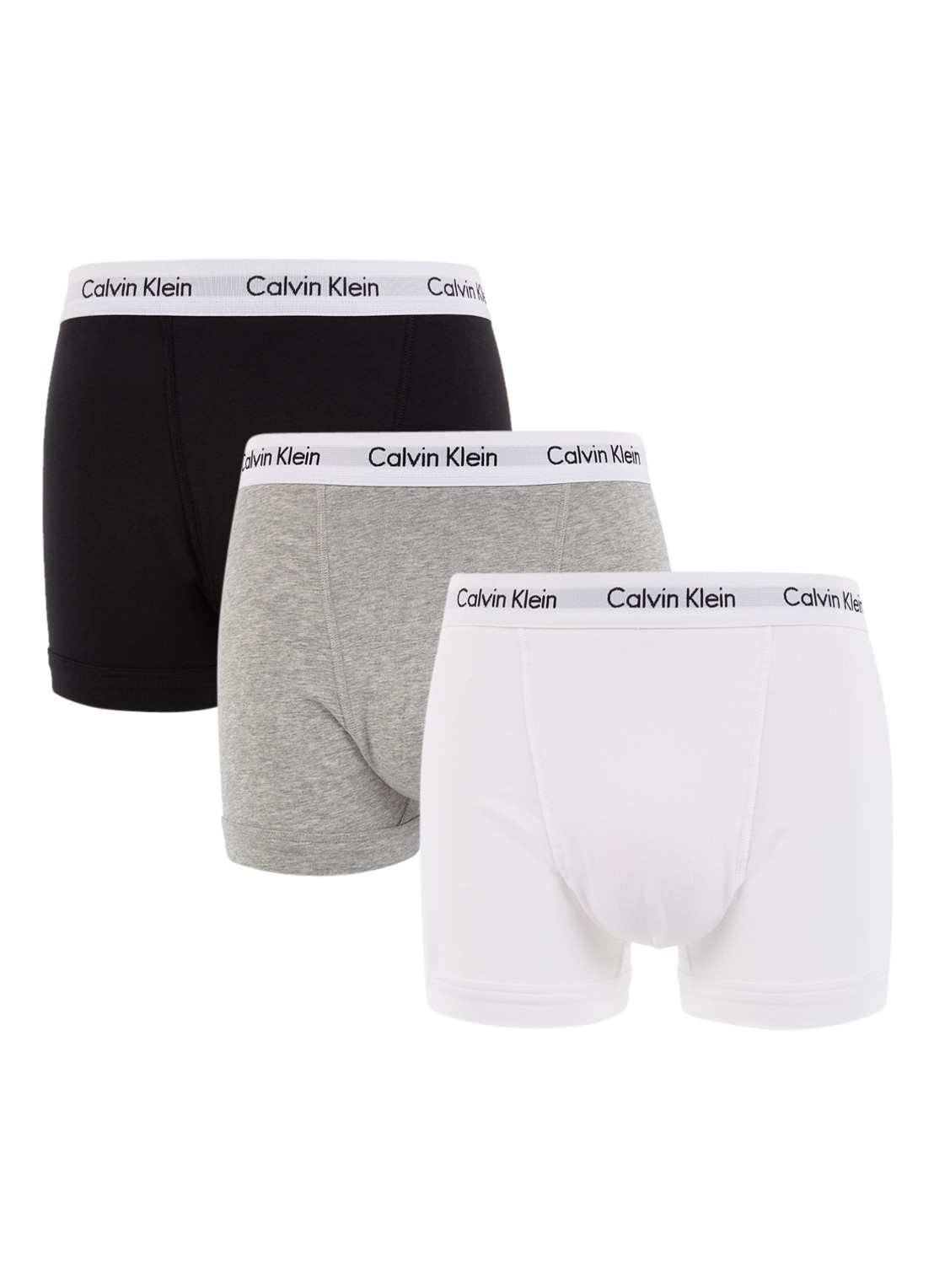 Calvin Klein Boxershorts met logoband in 3-pack - voorkant multicolor