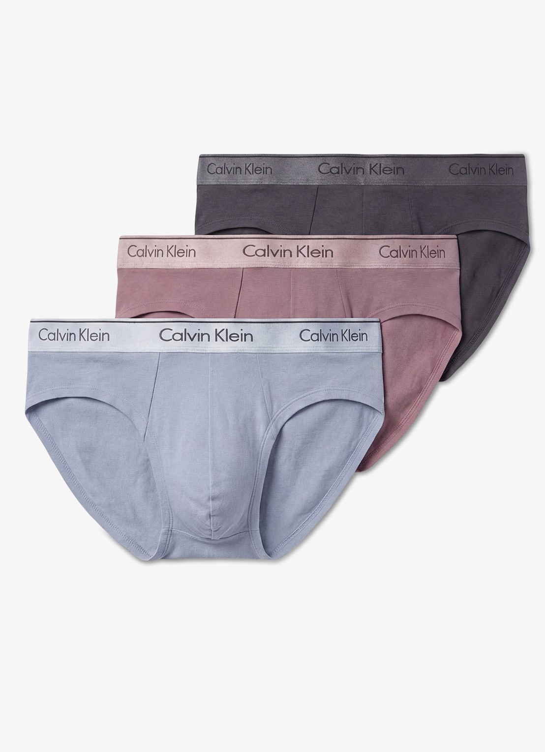 Calvin Klein Boxerslip met logoband in 3-pack - voorkant 3 blauw
