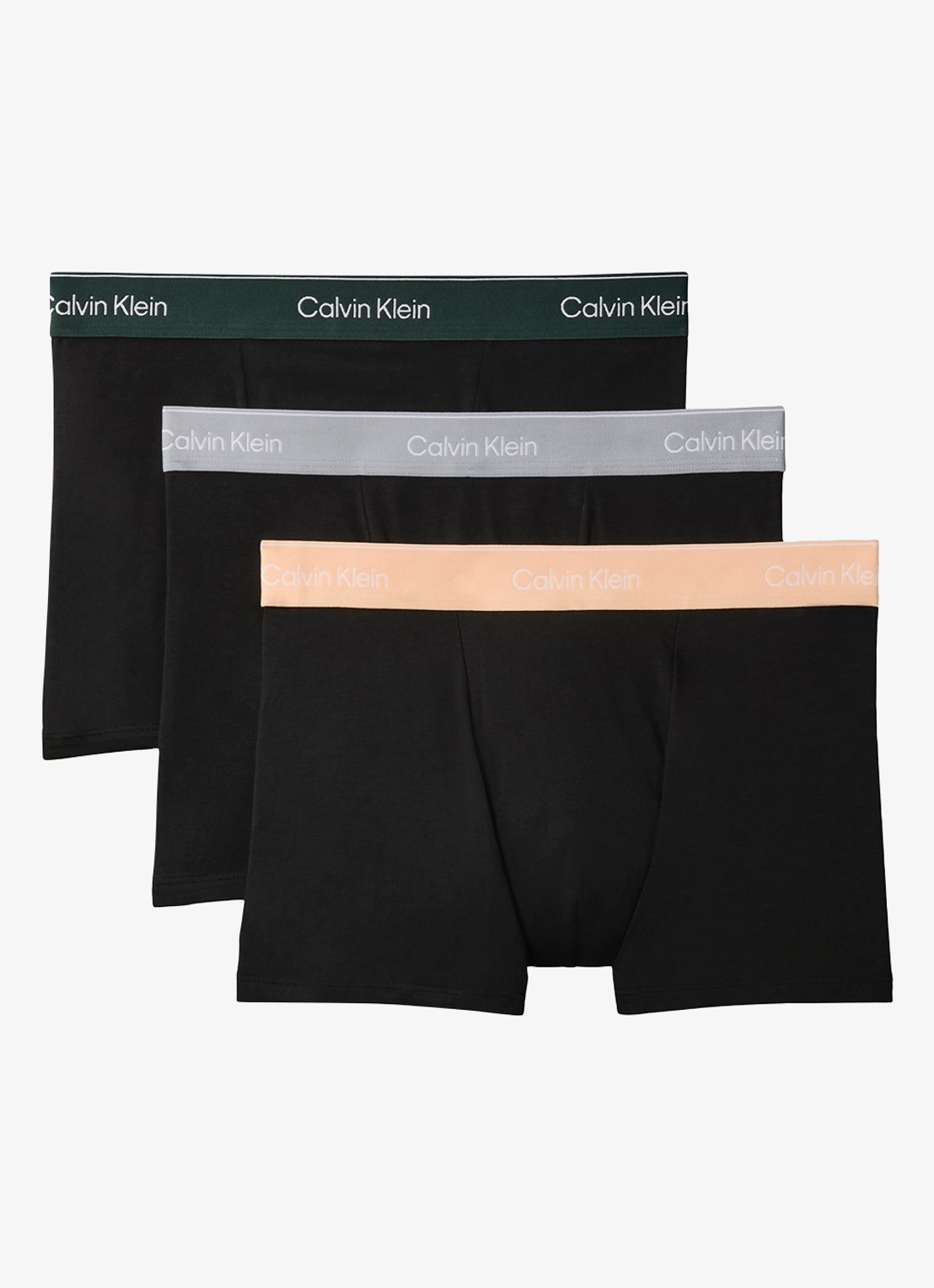 Calvin Klein Boxerslips met logoband in 3-pack - voorkant 4 zwart