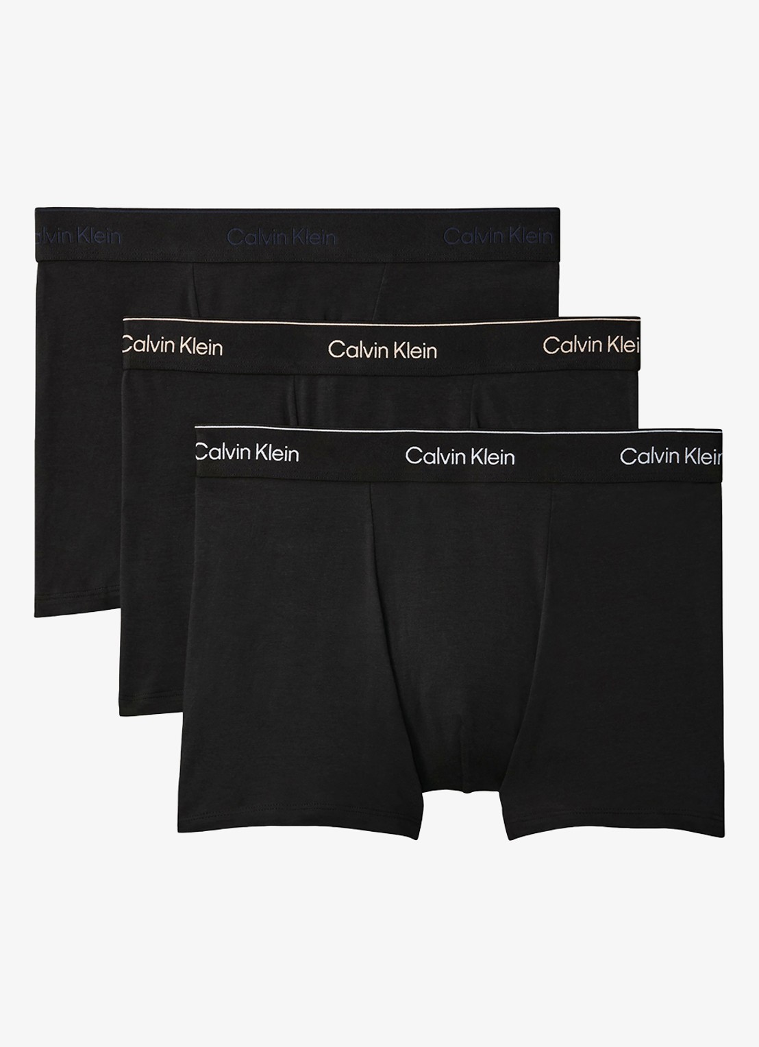 Calvin Klein Boxerslips met logoband in 3-pack - voorkant 2 blauw