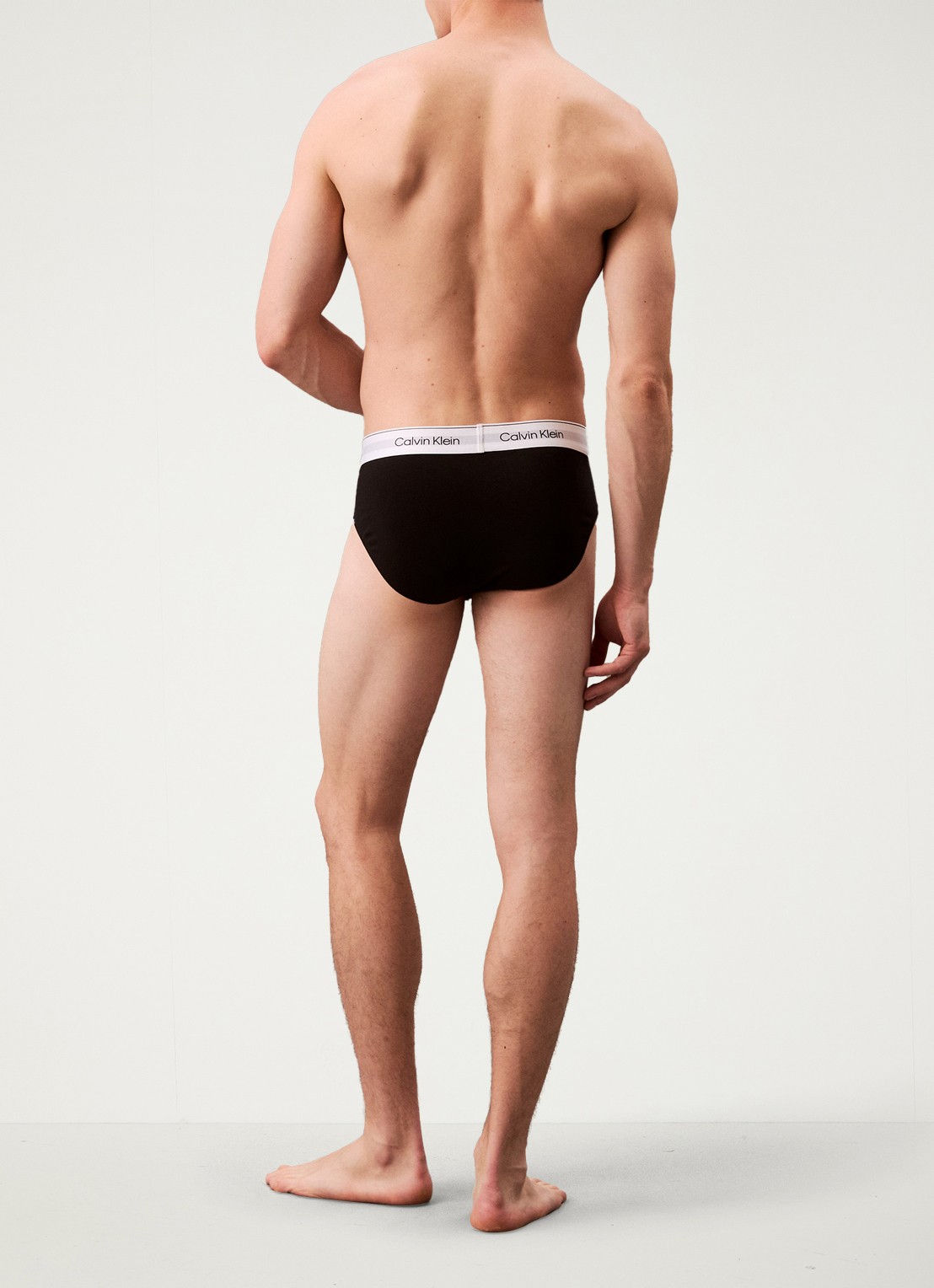 Calvin Klein Boxerslips met logoband in 3-pack - achterkant 5 zwart