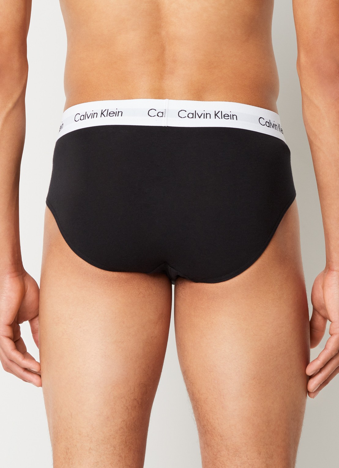 Calvin Klein Boxerslips met logoband in 3-pack - achterkant 2 zwart