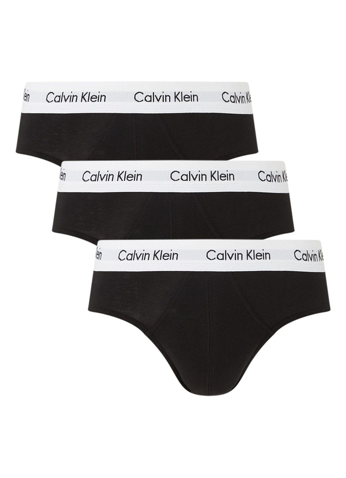 Calvin Klein Boxerslips met logoband in 3-pack - detail zwart