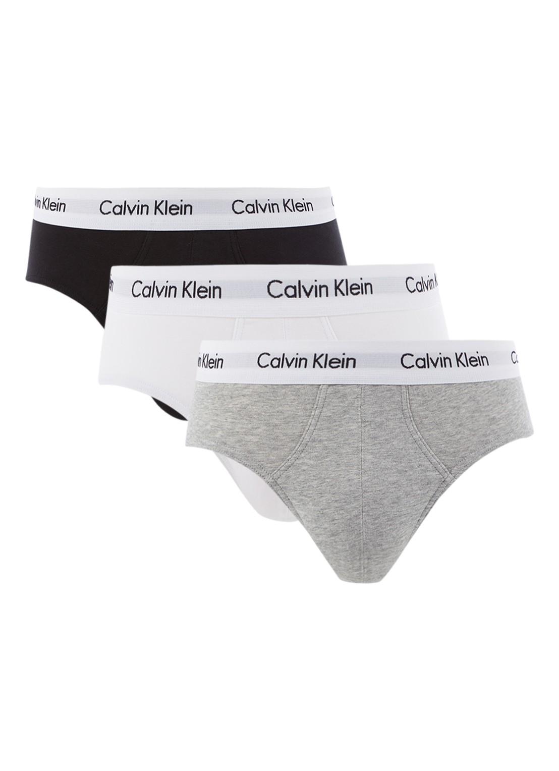 Calvin Klein Boxerslips met logoband in 3-pack - detail 3 grijs