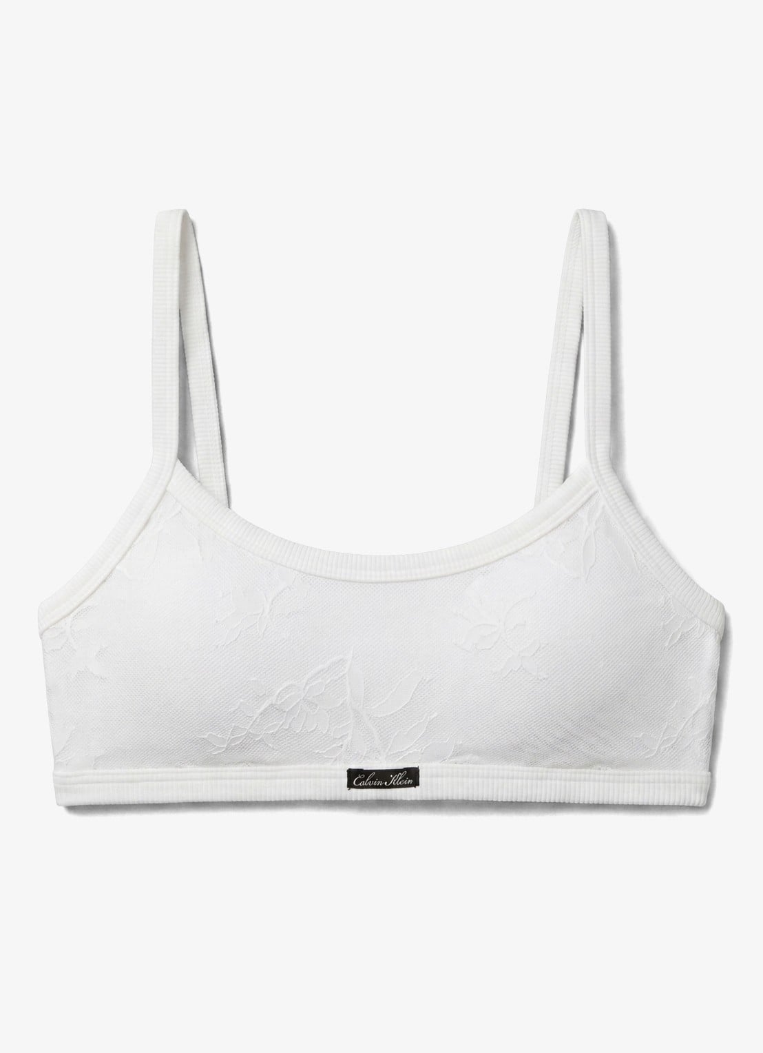 Calvin Klein Bralette met logo - voorkant 5 wit