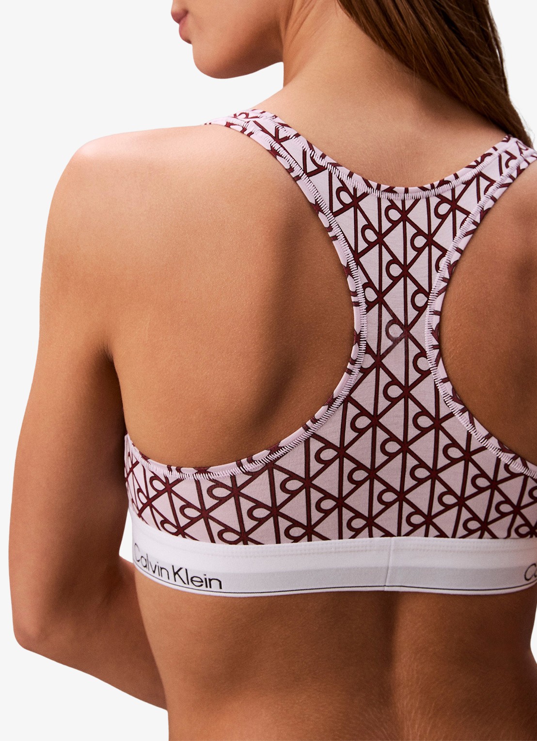 Calvin Klein Bralette met logoband - detail 4 roze