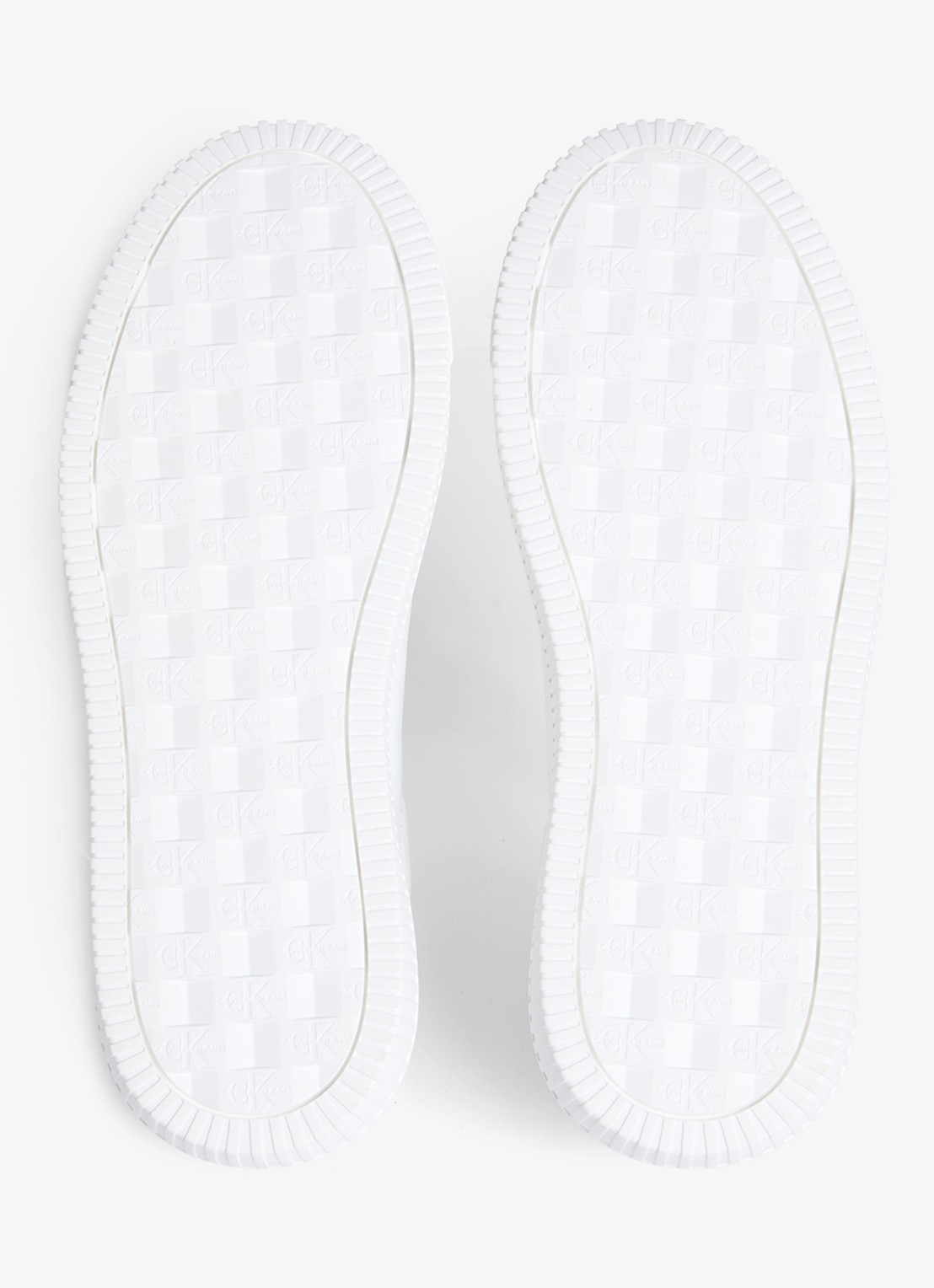 Calvin Klein CHUNKY LEATHER TRAINERS - detail 4 wit