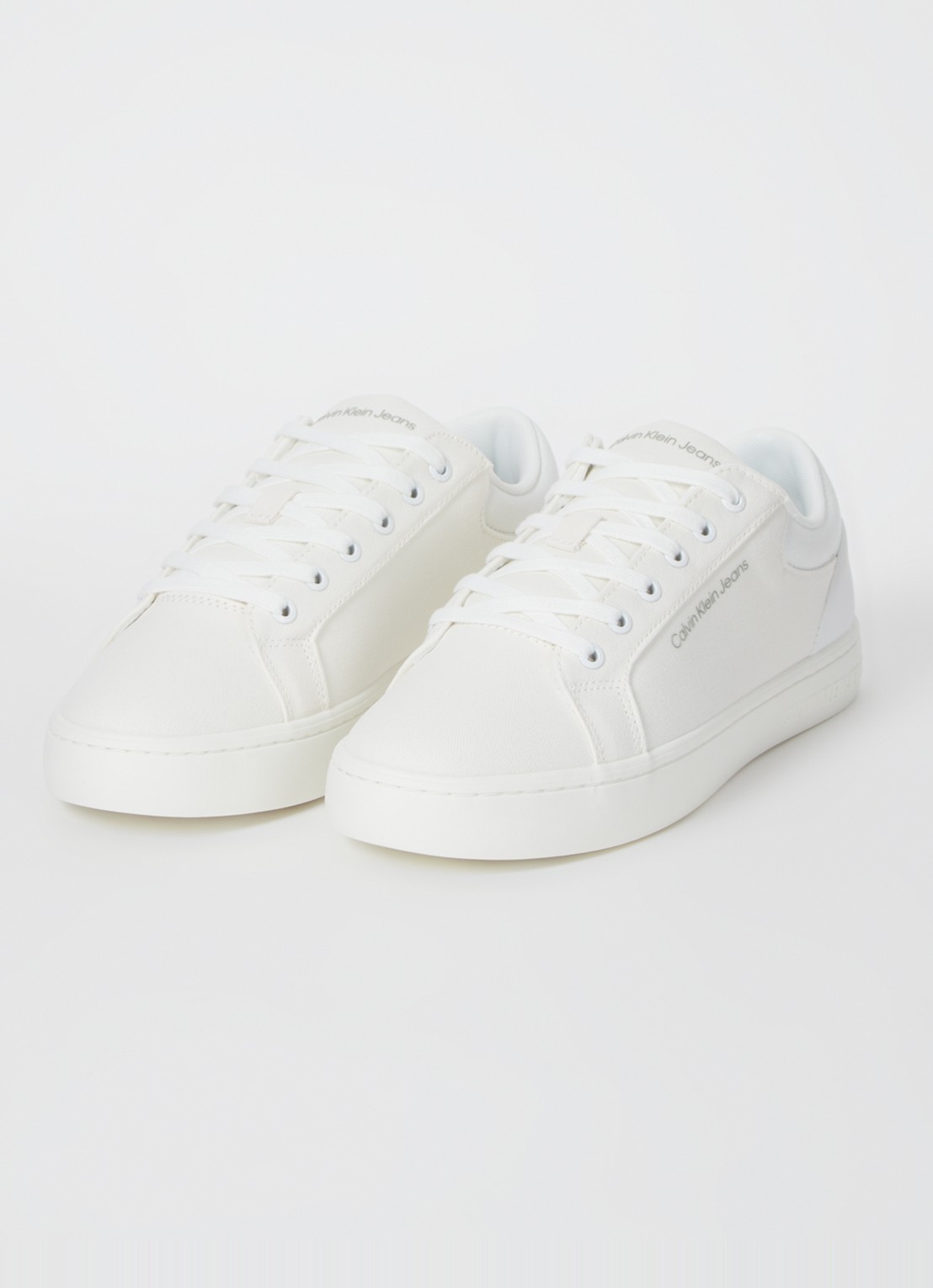 Calvin Klein Classic Cupsole sneaker van canvas - detail wit