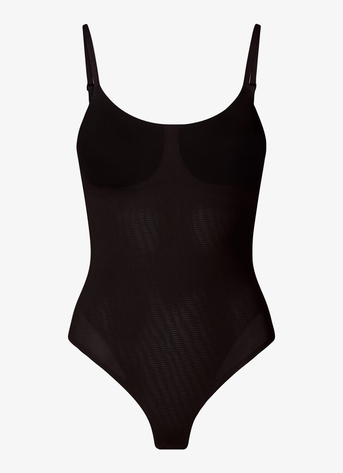 Calvin Klein Corrigerende string body - voorkant zwart