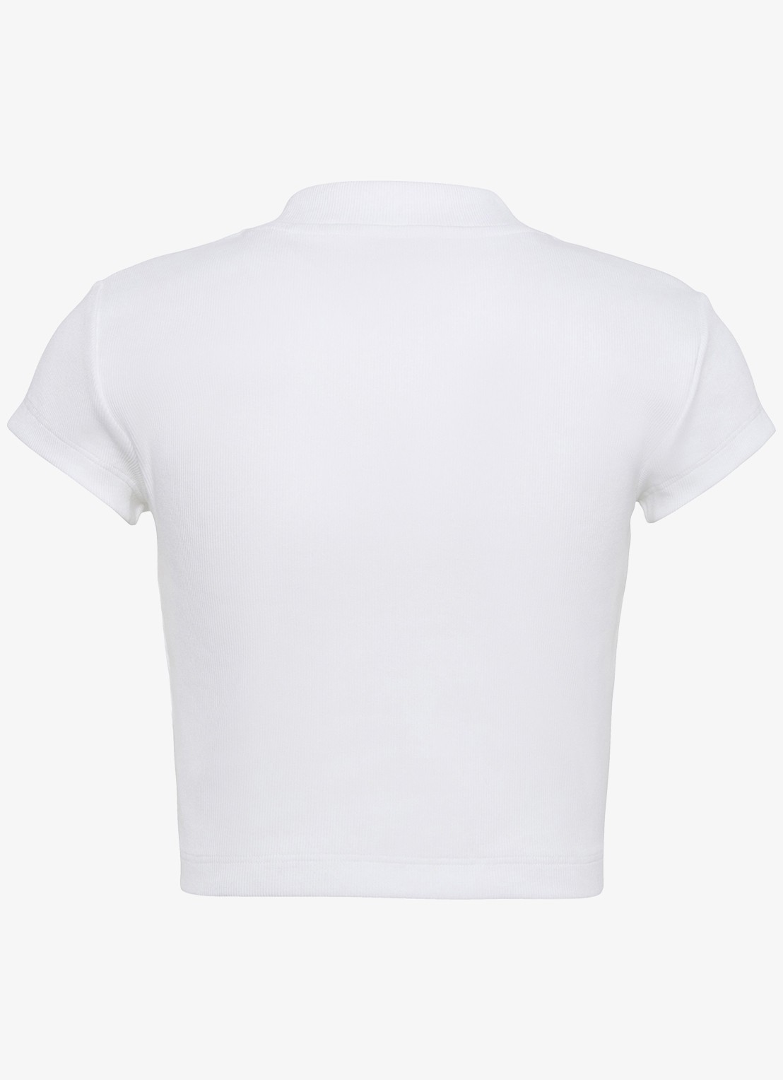 Calvin Klein Cropped T-shirt met logo - detail 4 gebroken wit