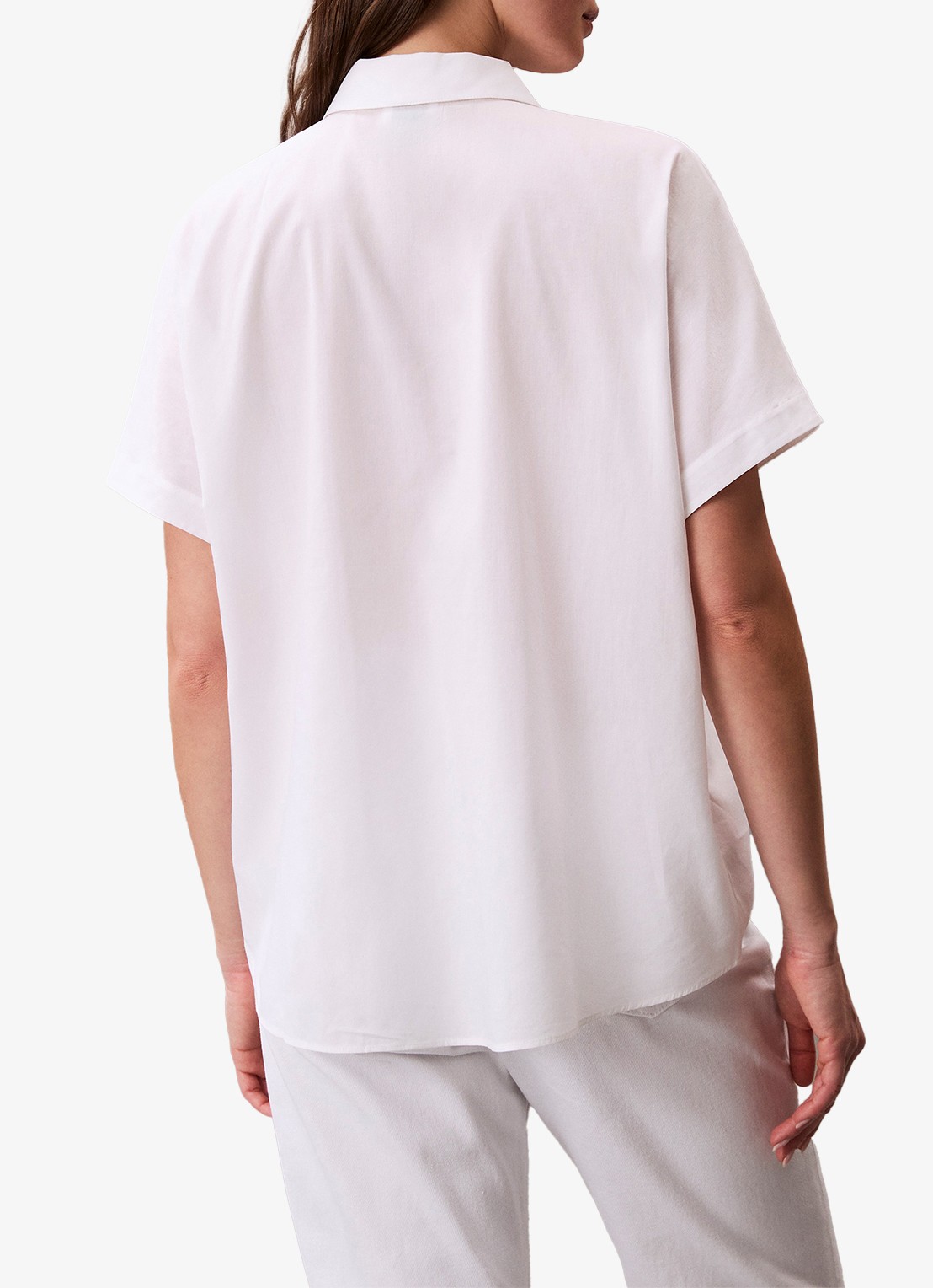 Calvin Klein Dolman blouse met vleermuismouw - achterkant 6 wit