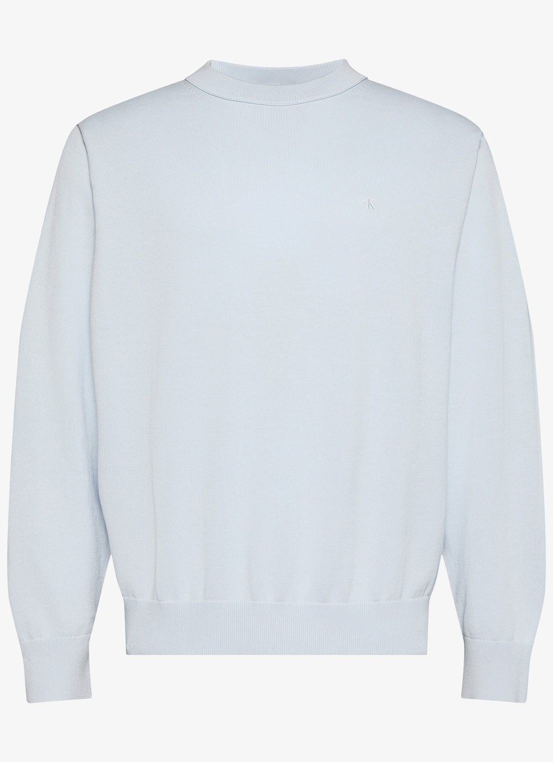 Calvin Klein Fijngebreide trui met logo - voorkant 4 lichtblauw