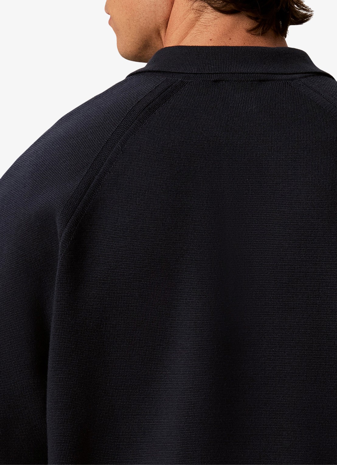 Calvin Klein Fijngebreide trui met logo - detail 4 donkerblauw