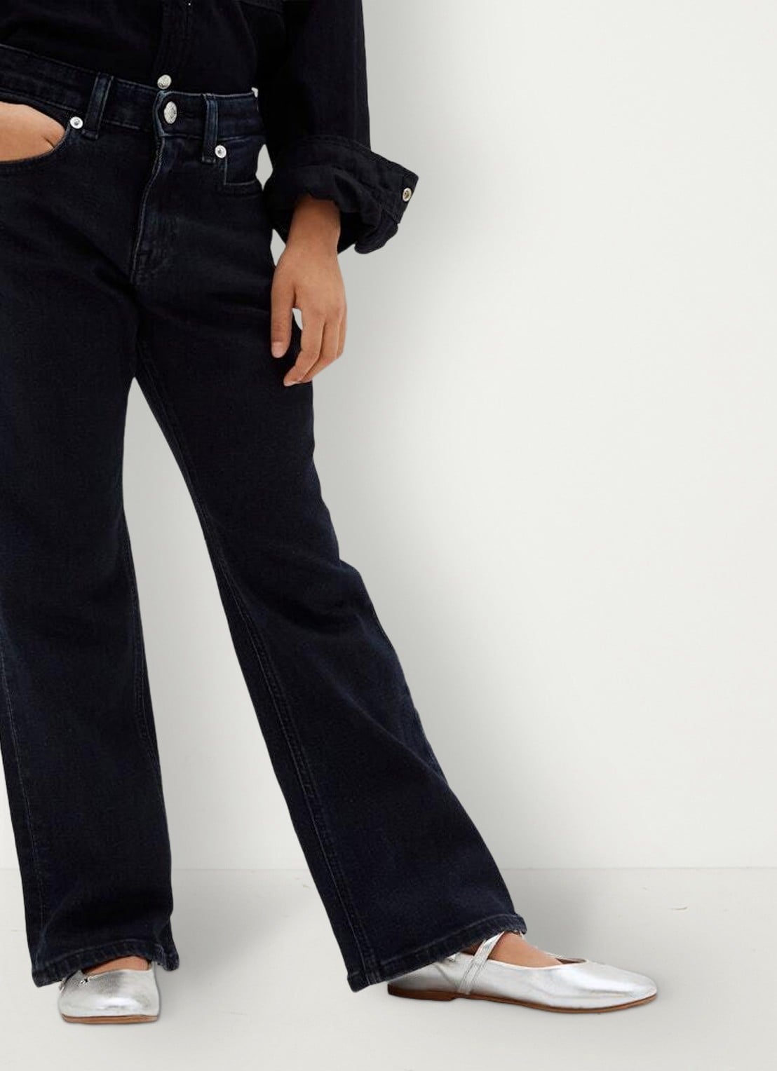 Calvin Klein Flared jeans met steekzakken - detail 3 donkerblauw