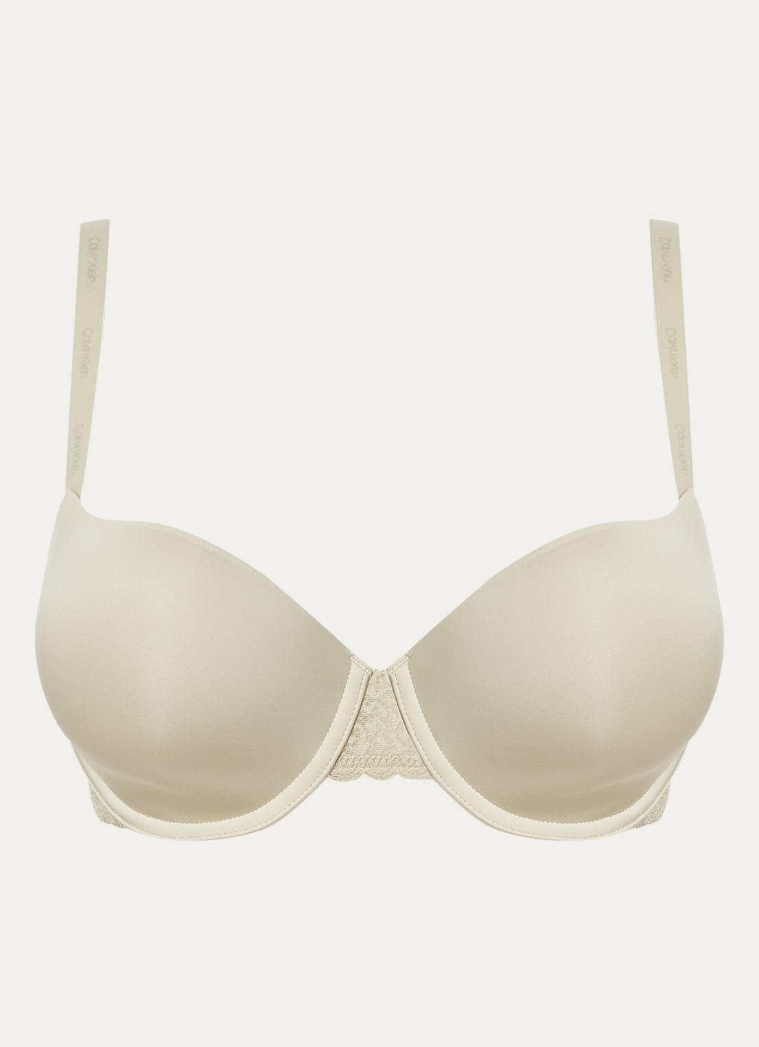 Calvin Klein Flirty voorgevormde balconette bh met kant - voorkant 3 lindegroen