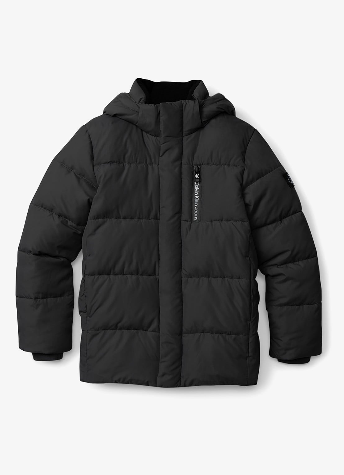 Calvin Klein Gewatteerde jas met afneembare capuchon - detail 8 zwart