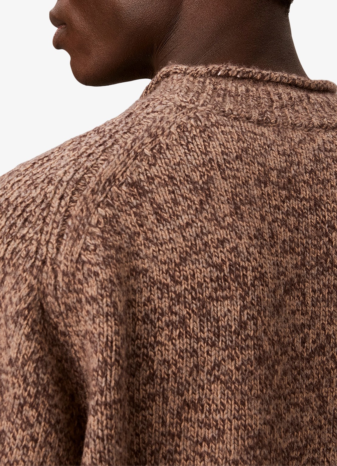 Calvin Klein Grofgebreide trui met logo - detail 3 bruin