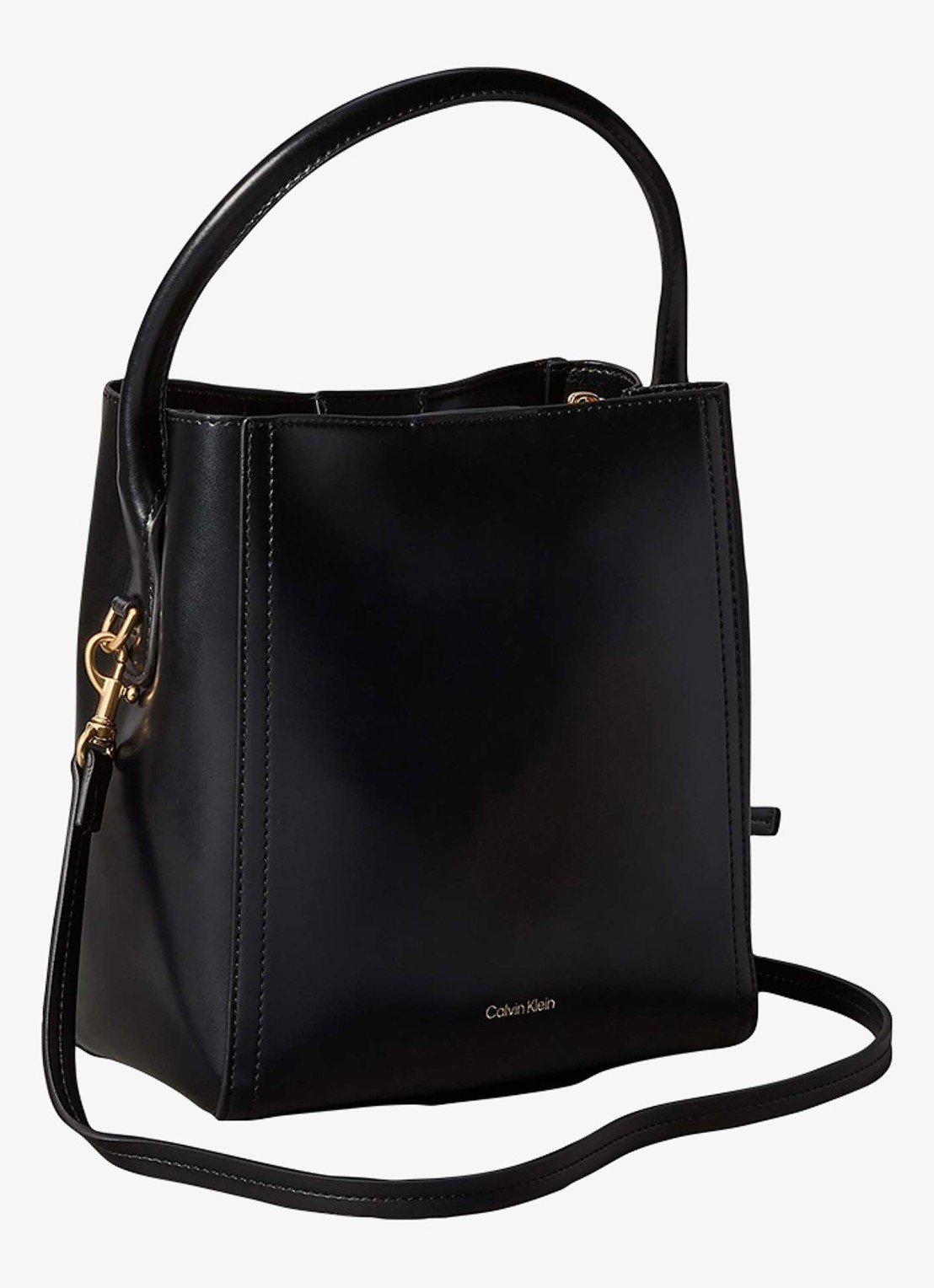 Calvin Klein Handtas met logo - achterkant 3 zwart