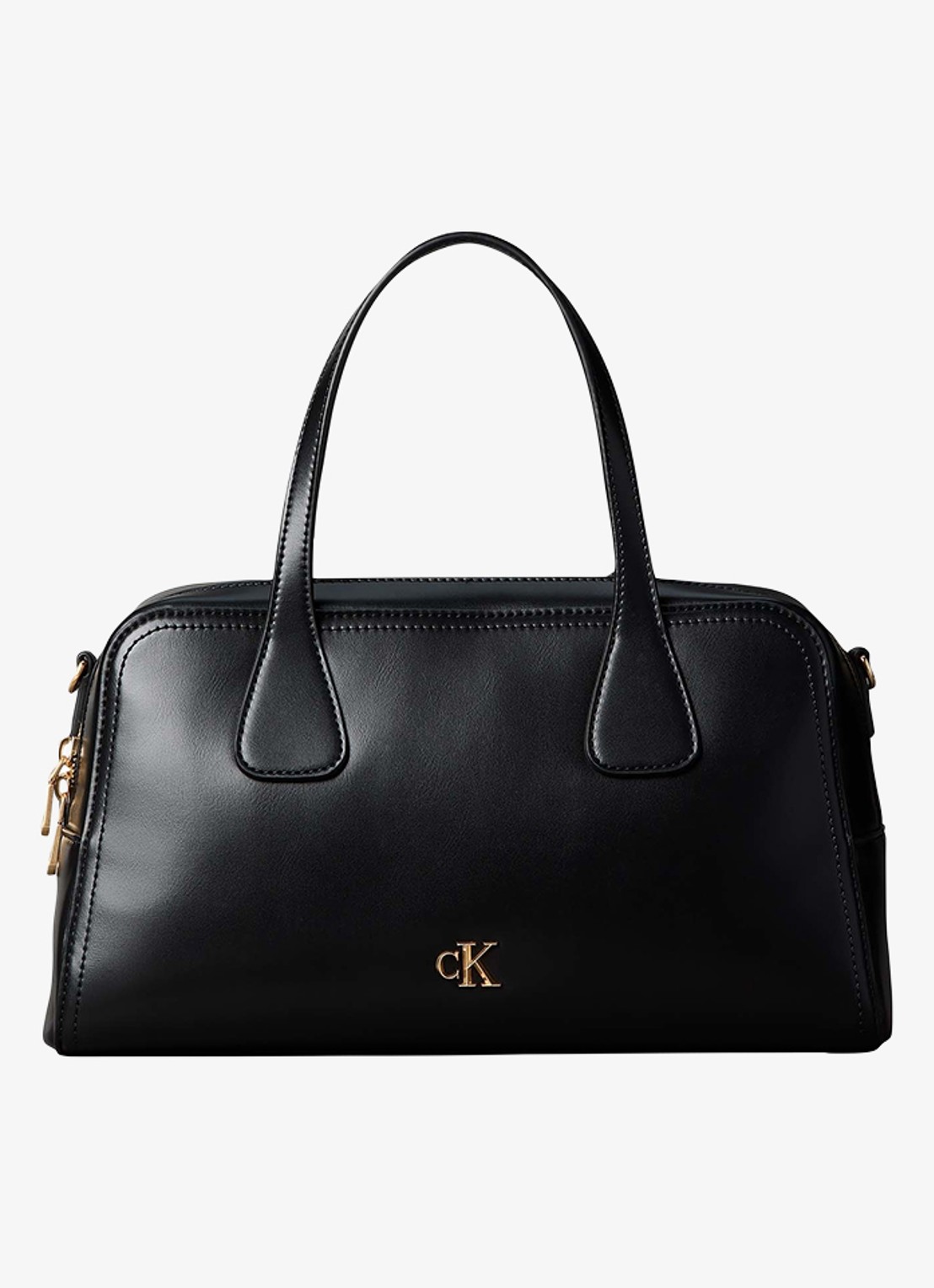 Calvin Klein Handtas met logo - voorkant 2 zwart