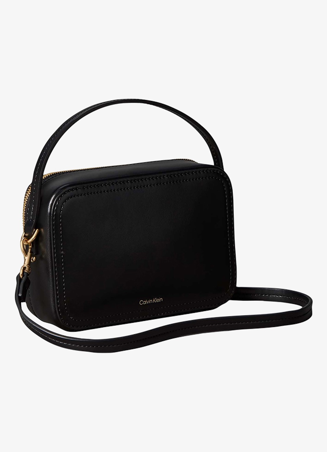 Calvin Klein Handtas met logo - achterkant 3 zwart