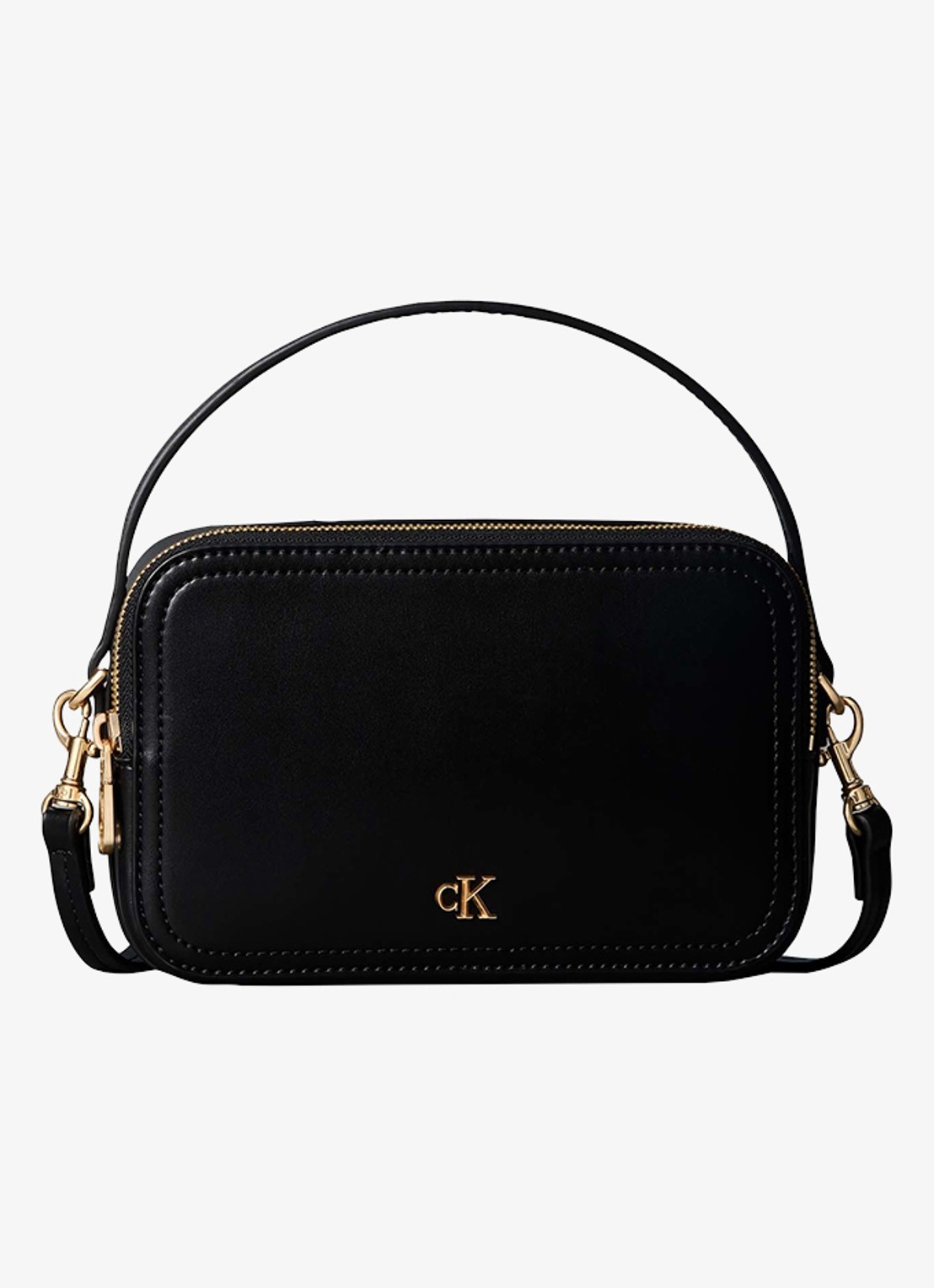 Calvin Klein Handtas met logo - voorkant zwart