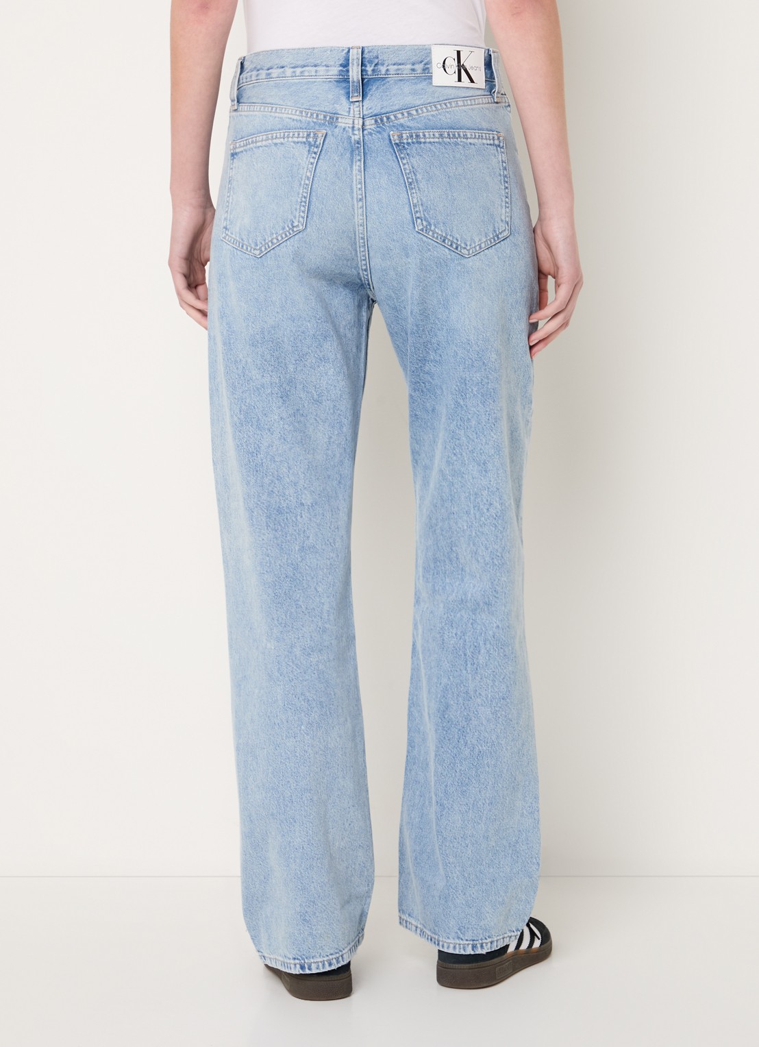 Calvin Klein High waist flared jeans met medium wassing - achterkant 3 indigo