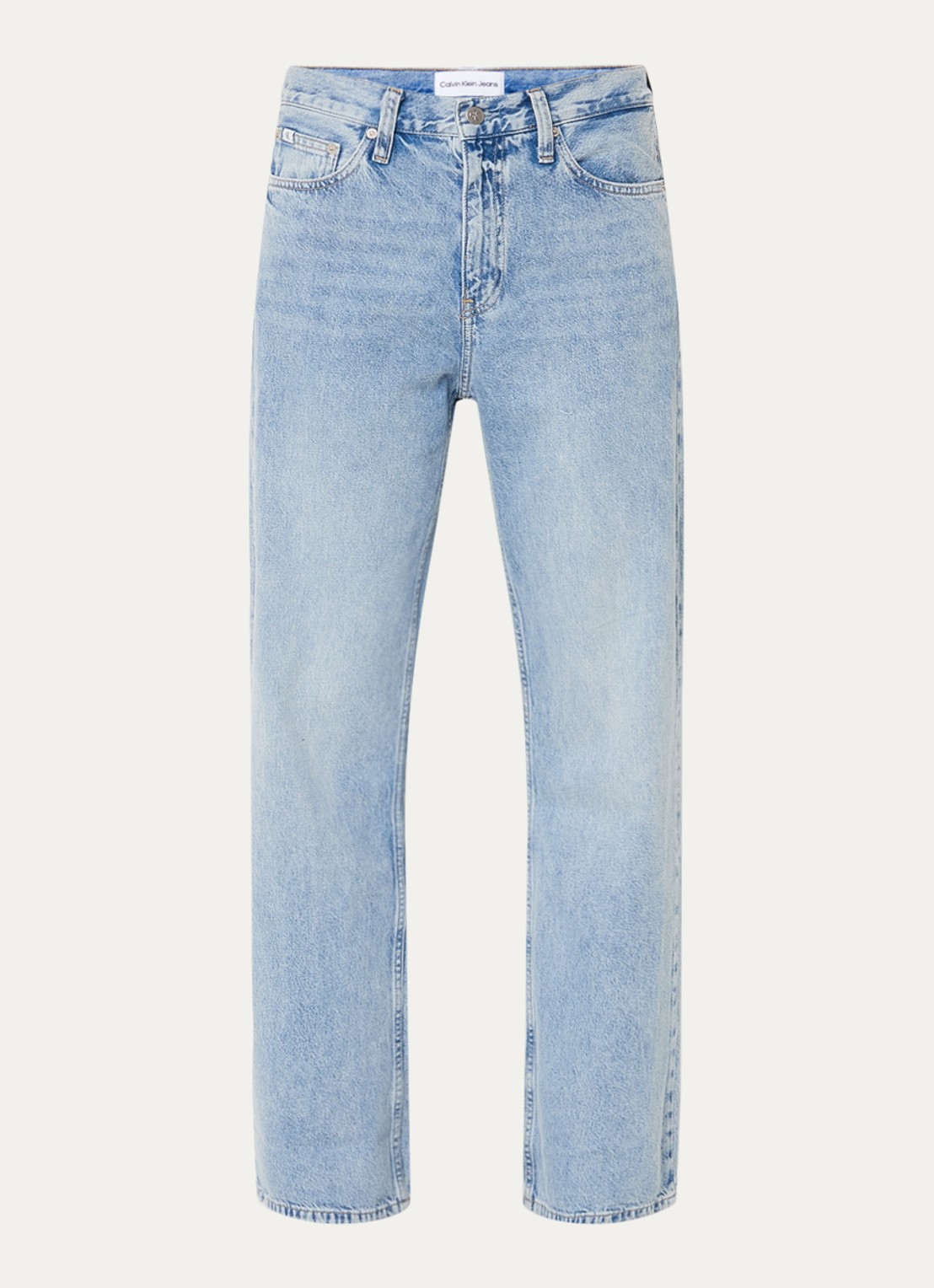 Calvin Klein High waist flared jeans met medium wassing - voorkant indigo