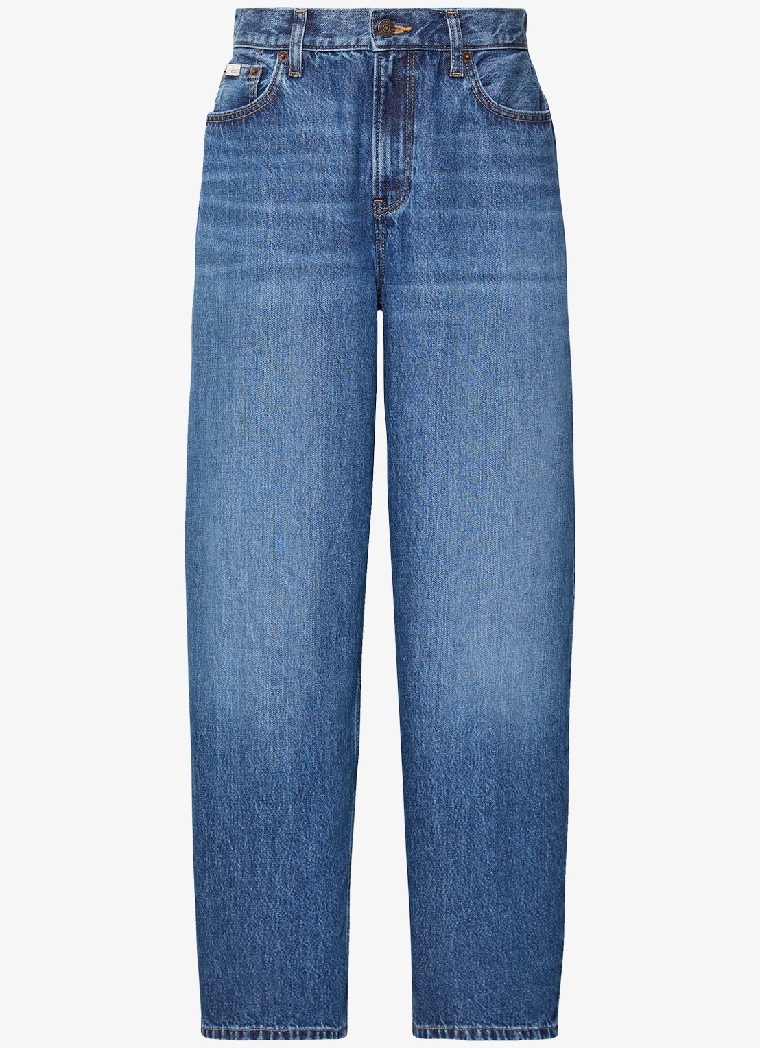 Calvin Klein High waist mom jeans met medium wassing - voorkant indigo