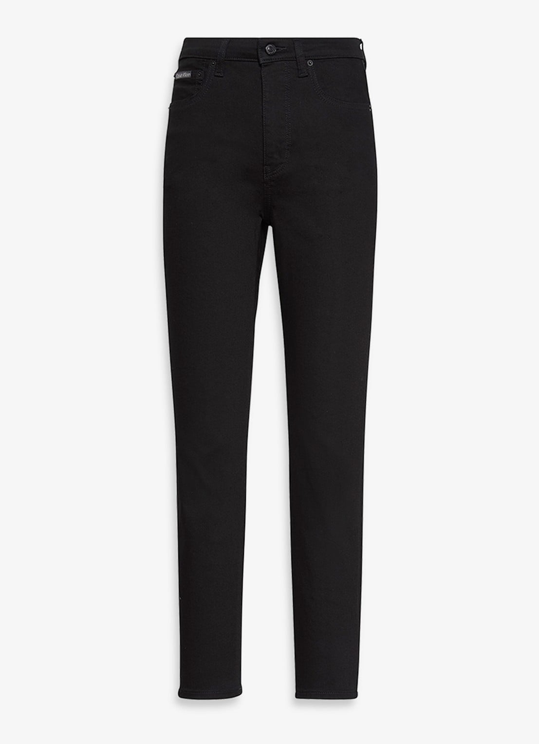 Calvin Klein High waist skinny jeans met gekleurde wassing - voorkant 2 zwart