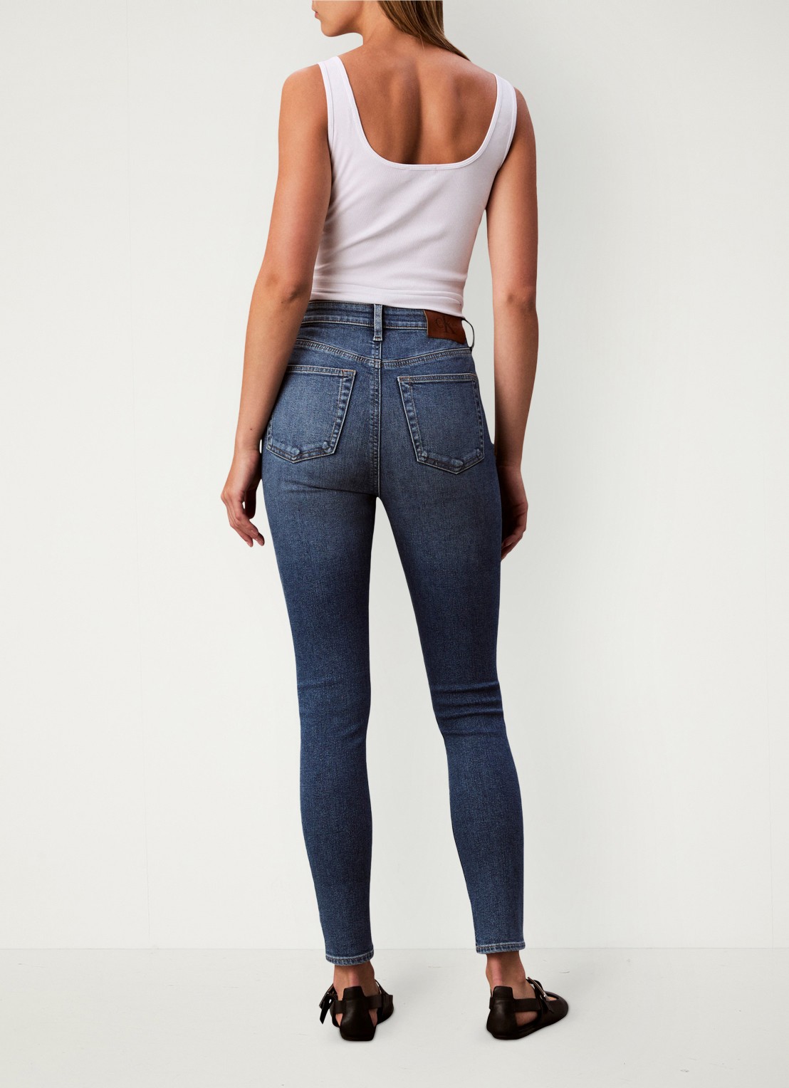 Calvin Klein High waist skinny jeans met steekzakken - achterkant 6 jeans