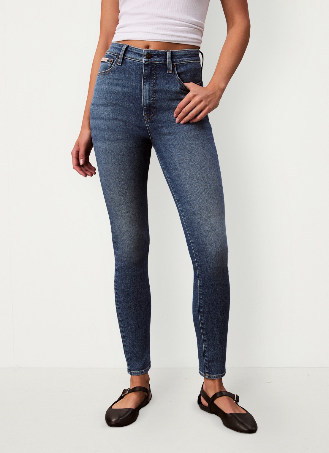 Calvin Klein High waist skinny jeans met steekzakken - detail 3 jeans