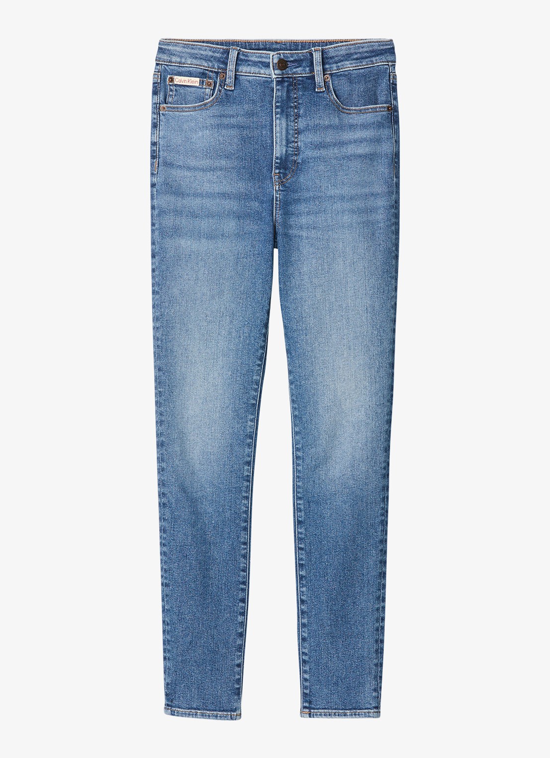 Calvin Klein High waist skinny jeans met steekzakken - voorkant jeans