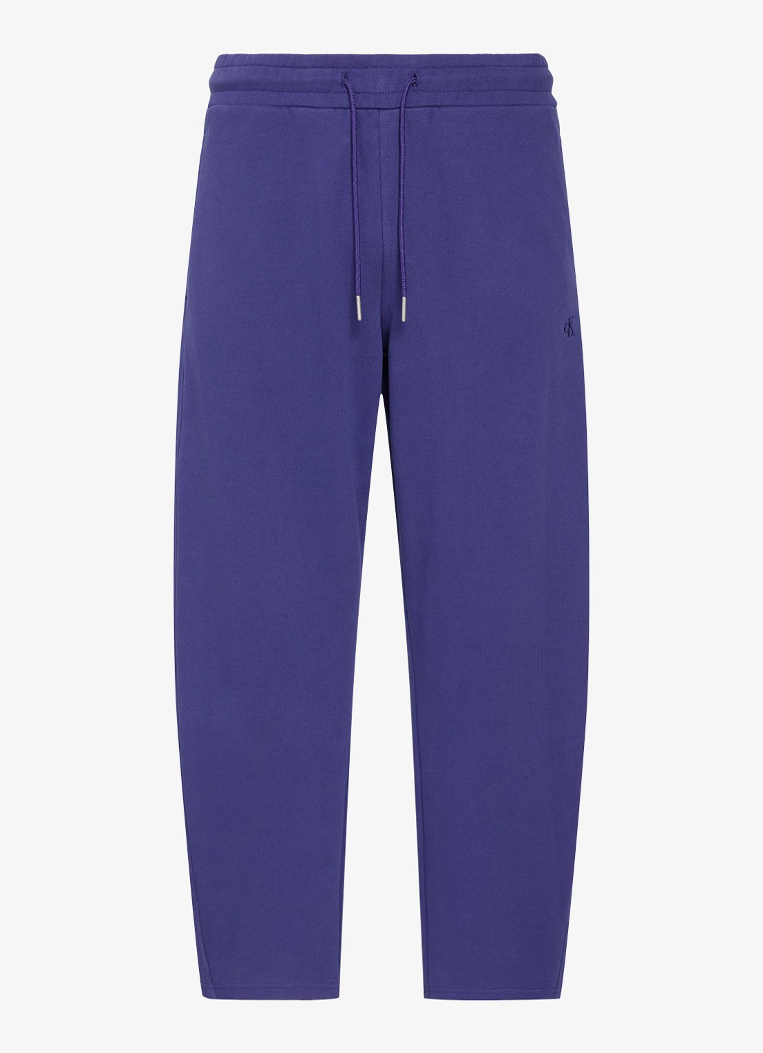 Calvin Klein High waist straight fit joggingbroek met steekzakken - voorkant donkerblauw