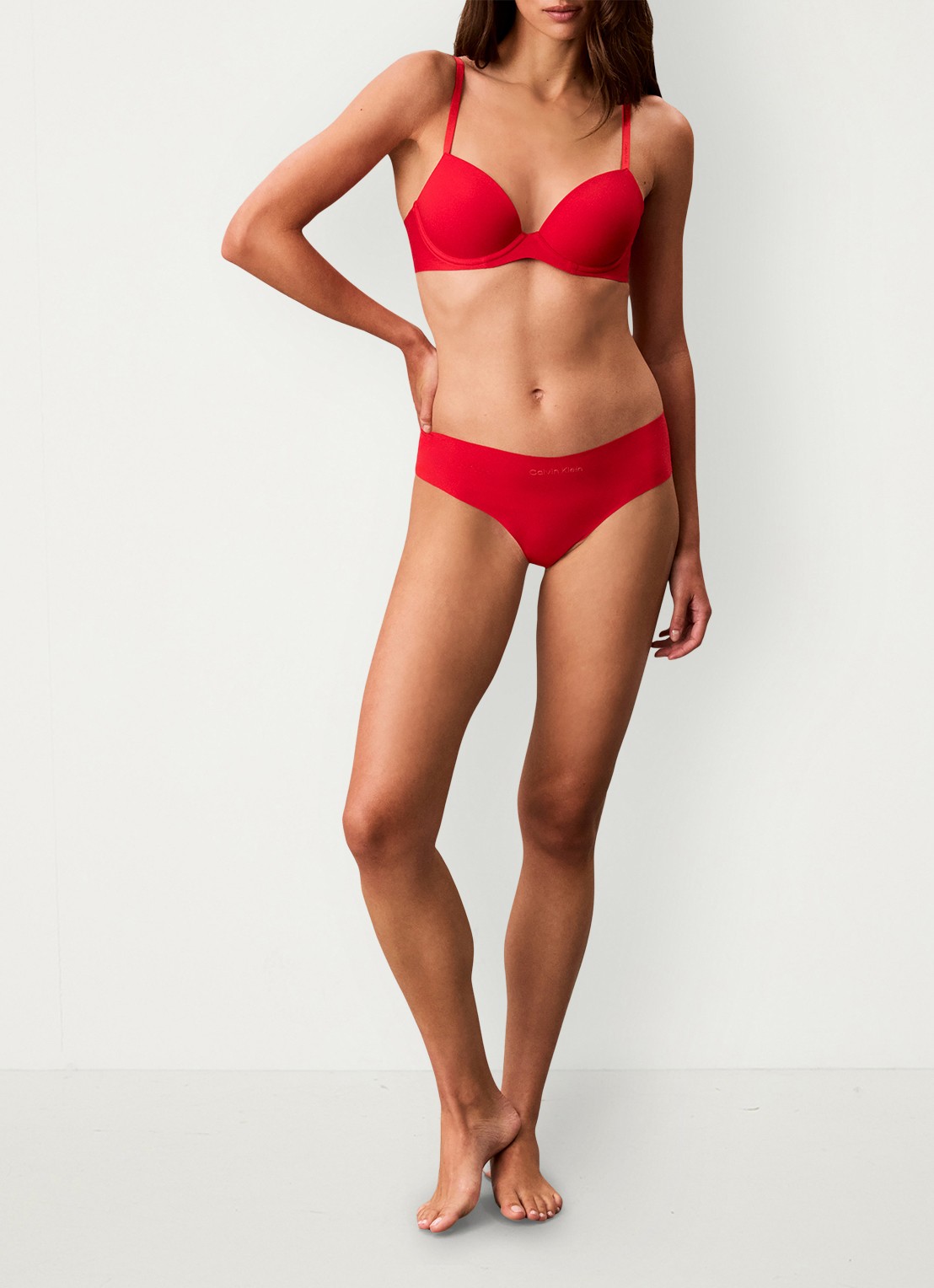 Calvin Klein Hipster met logo - voorkant 6 oranjerood