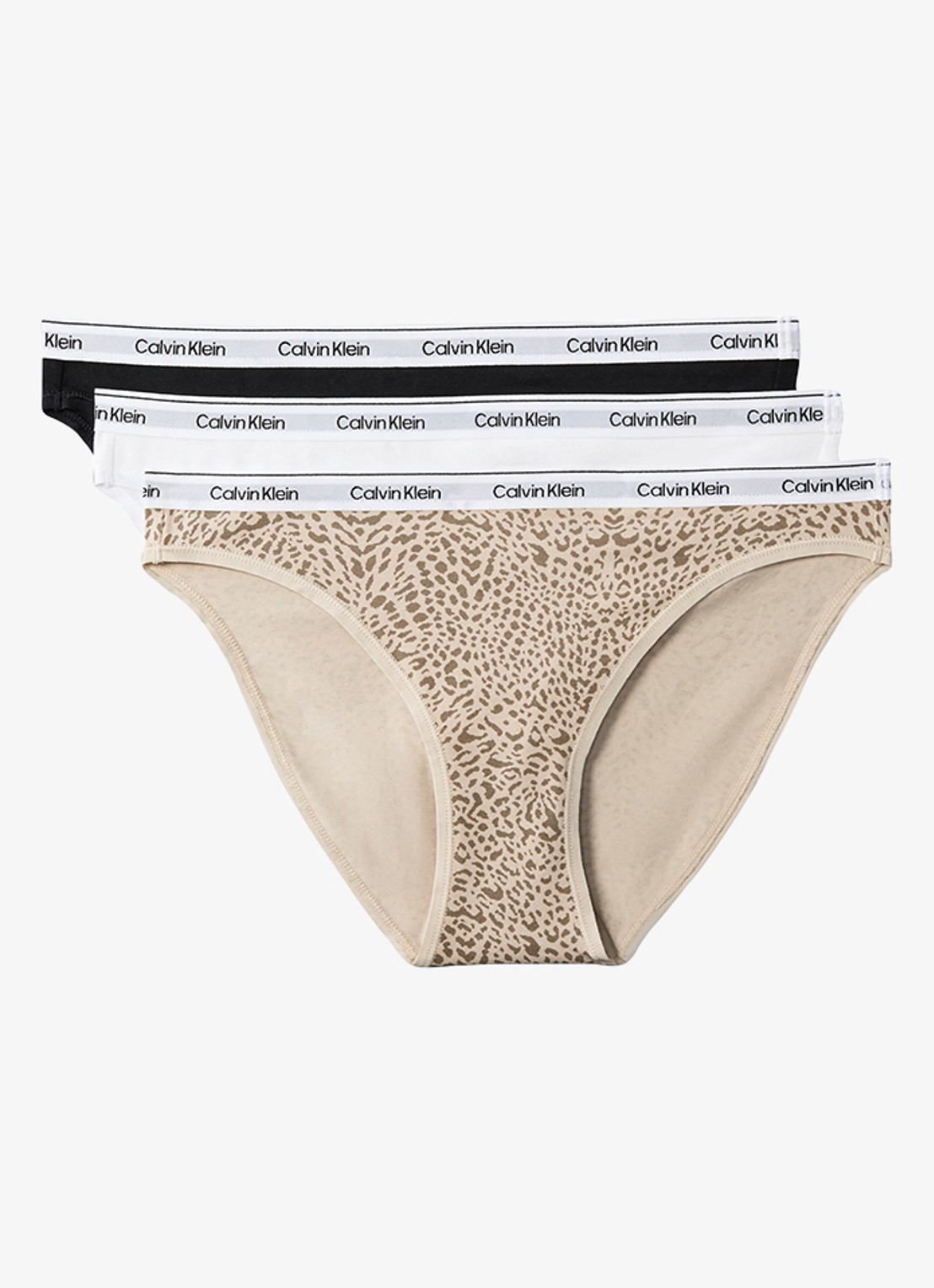 Calvin Klein Hipster met logoband in 3-pack - voorkant zwart