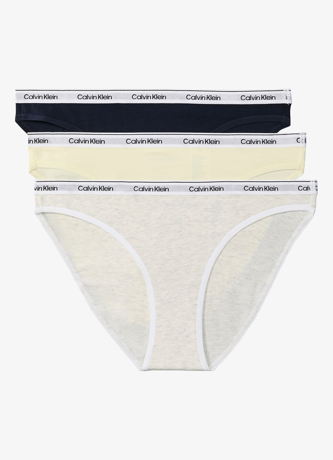 Calvin Klein Hipster met logoband in 3-pack - voorkant 4 beige