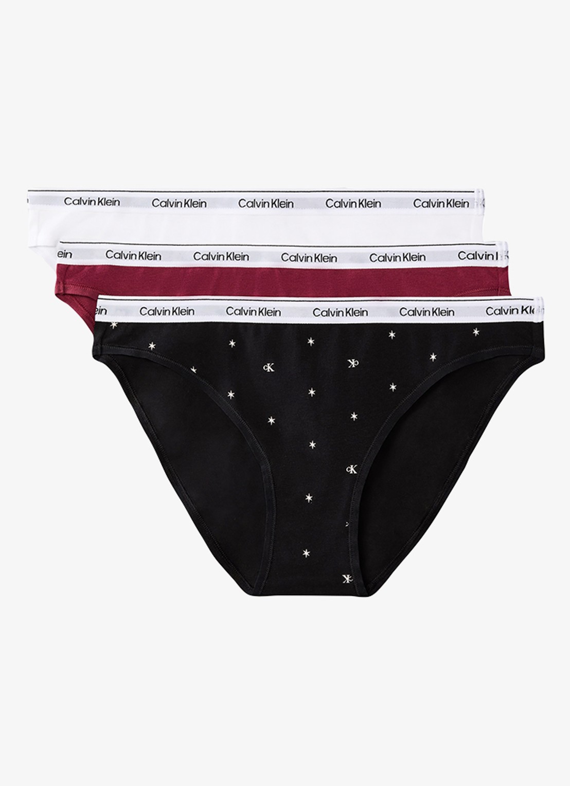 Calvin Klein Hipster met logoband in 3-pack - voorkant donkerroze