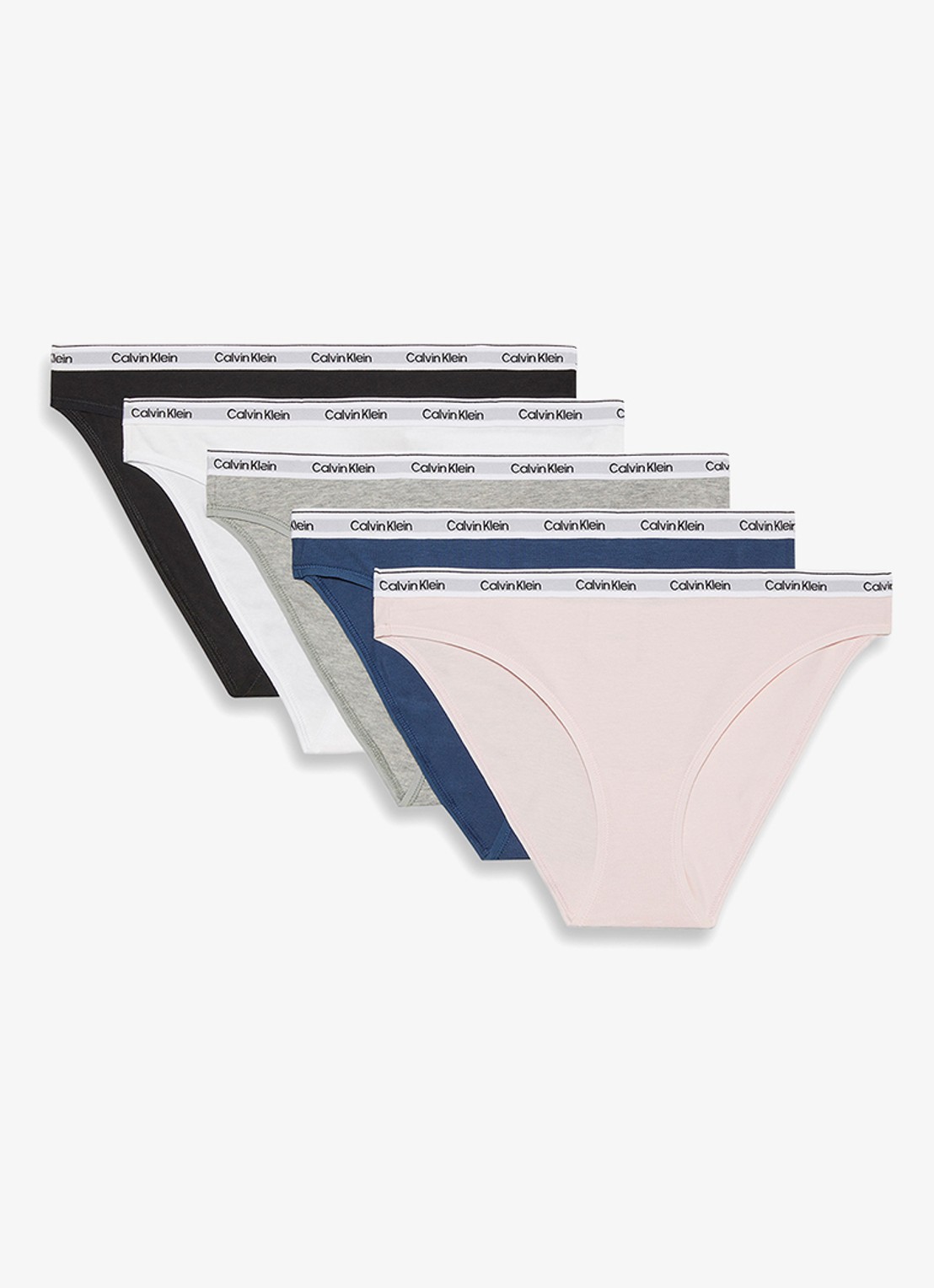 Calvin Klein Hipster met logoband in 5-pack - achterkant multicolor