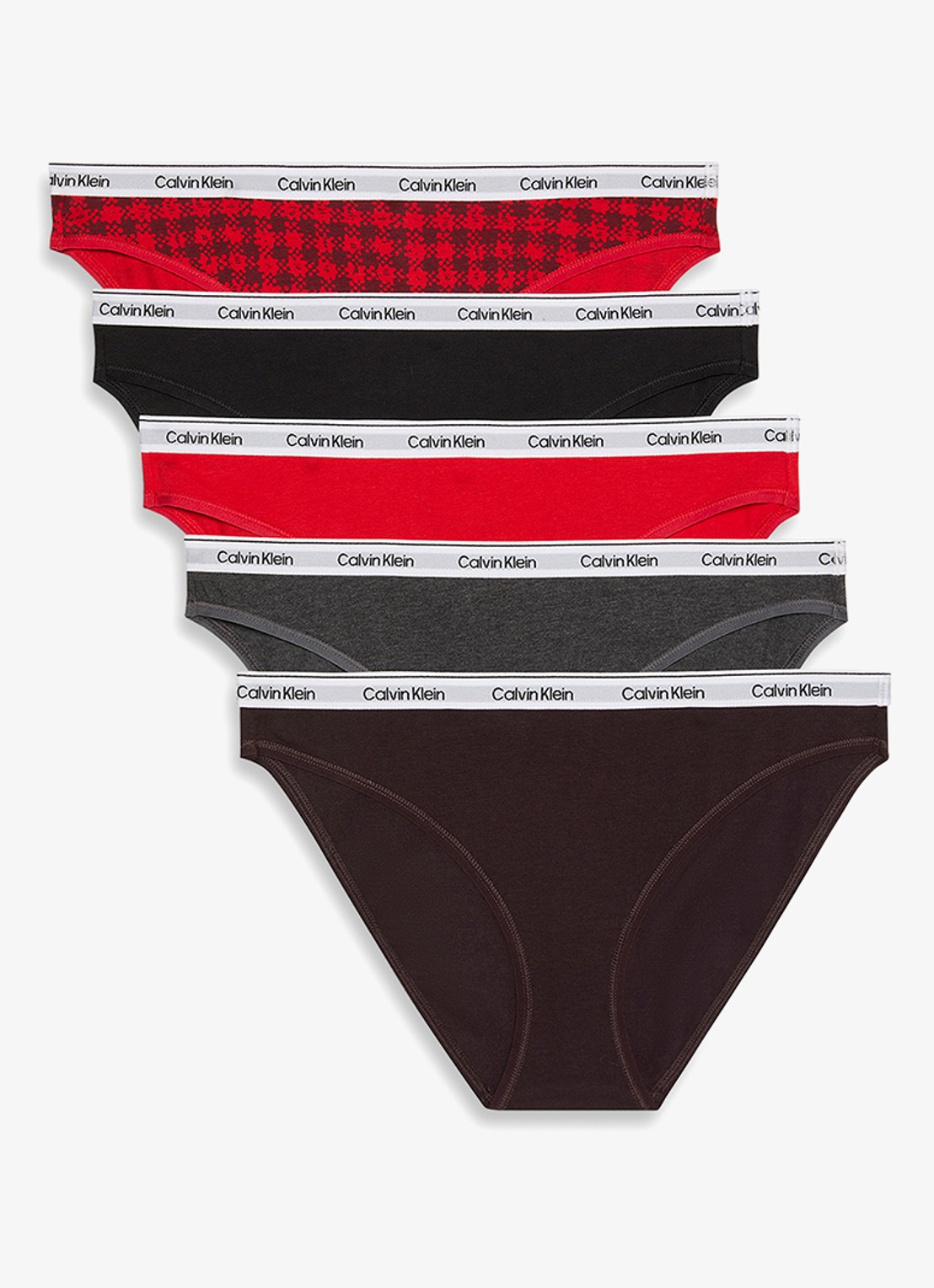 Calvin Klein Hipster met logoband in 5-pack - achterkant 2 multicolor