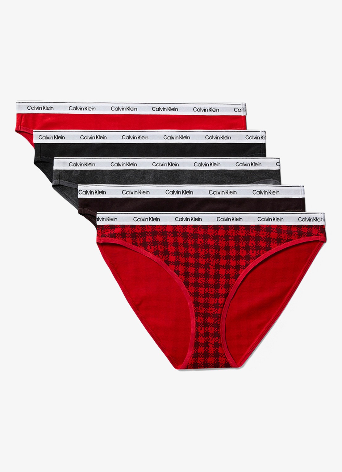 Calvin Klein Hipster met logoband in 5-pack - voorkant 4 multicolor