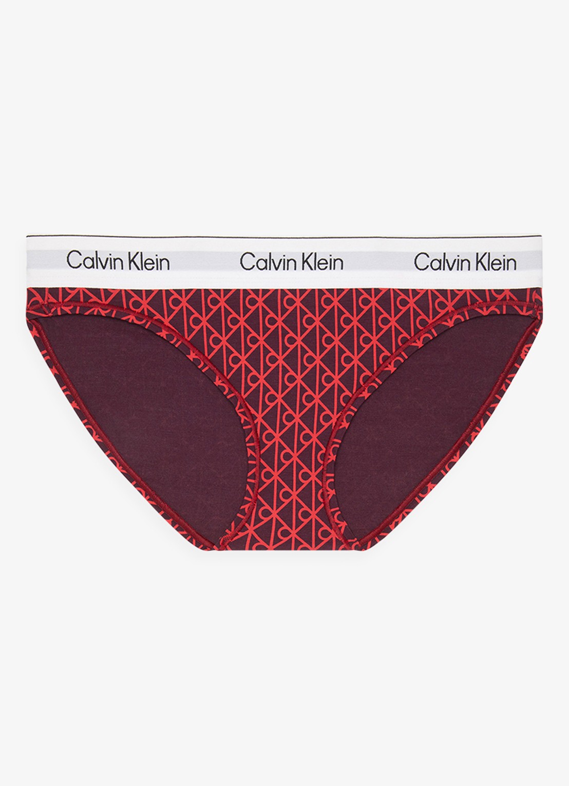 Calvin Klein Hipster met logoband - voorkant bordeauxrood