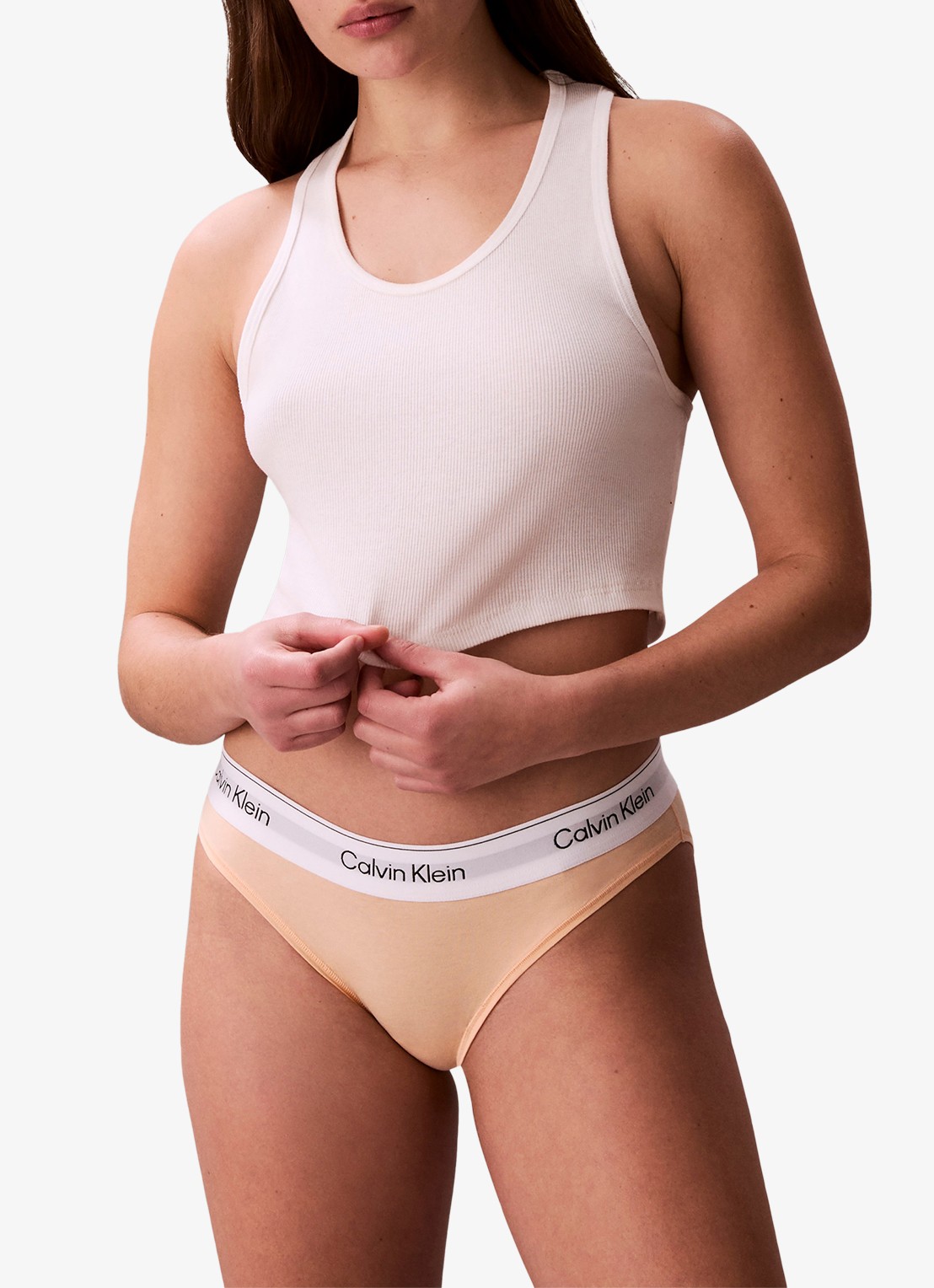 Calvin Klein Hipster met logoband - detail peach bliss