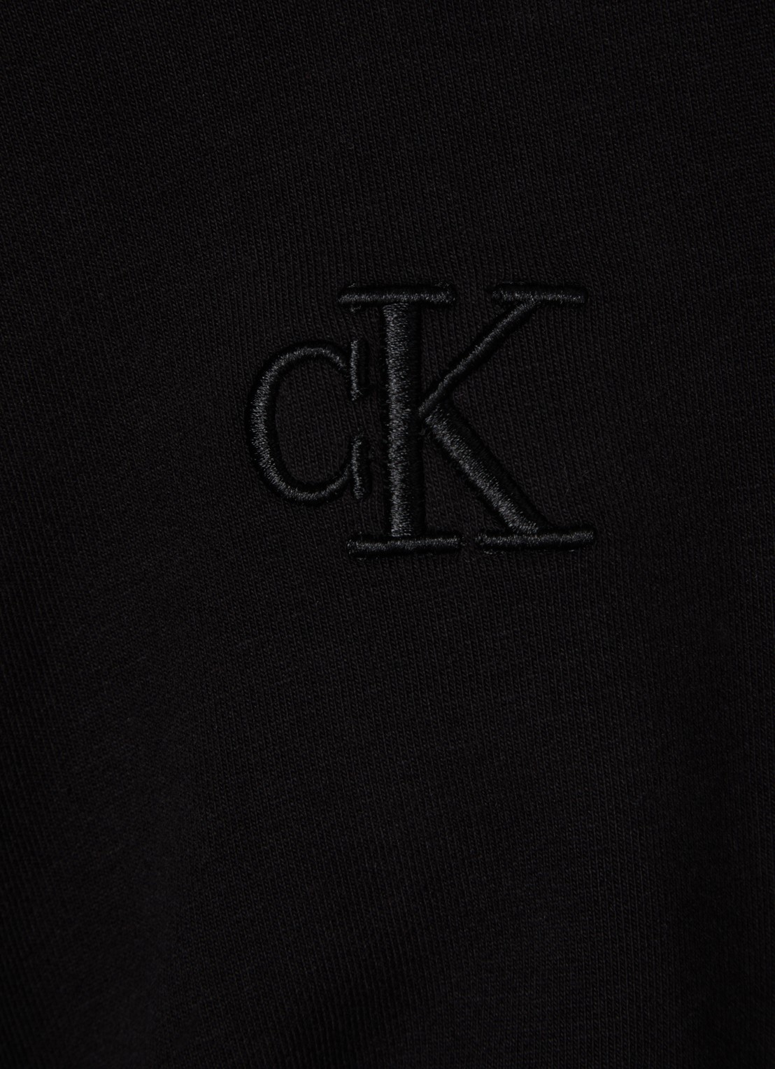Calvin Klein Hoodie met geknoopt detail - detail zwart