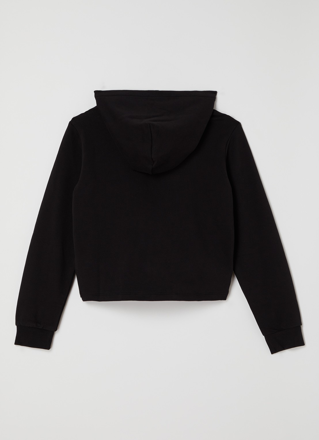 Calvin Klein Hoodie met geknoopt detail - voorkant 3 zwart