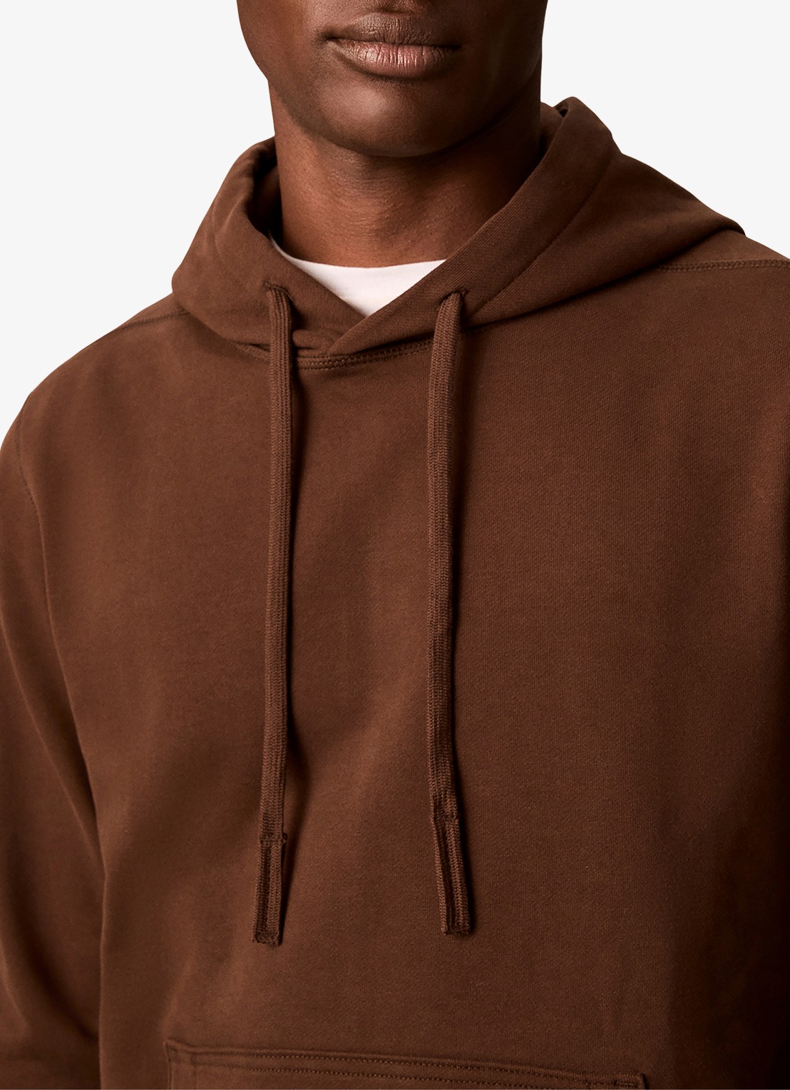 Calvin Klein Hoodie met kangoeroezak - detail 5 bruin