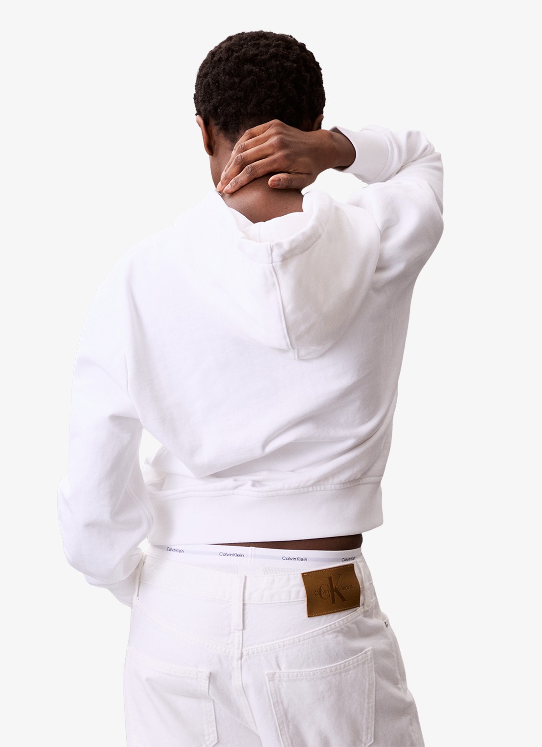 Calvin Klein Hoodie met logo - achterkant wit