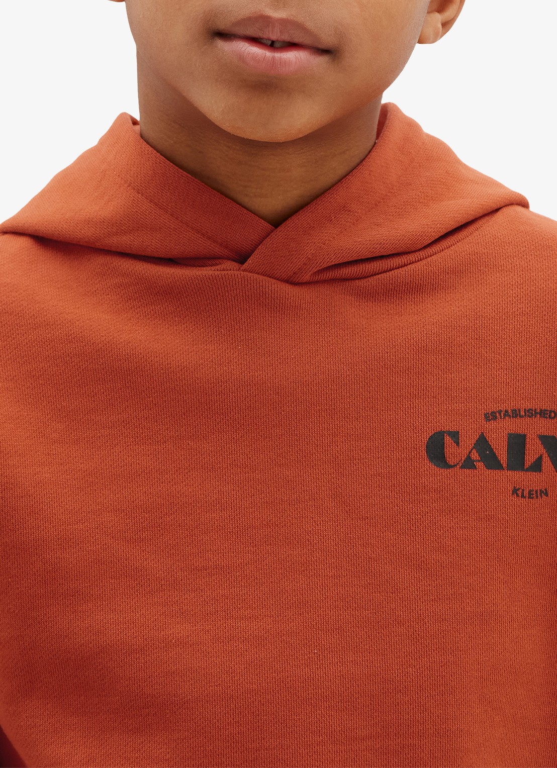Calvin Klein Hoodie met logo - detail 5 oranje