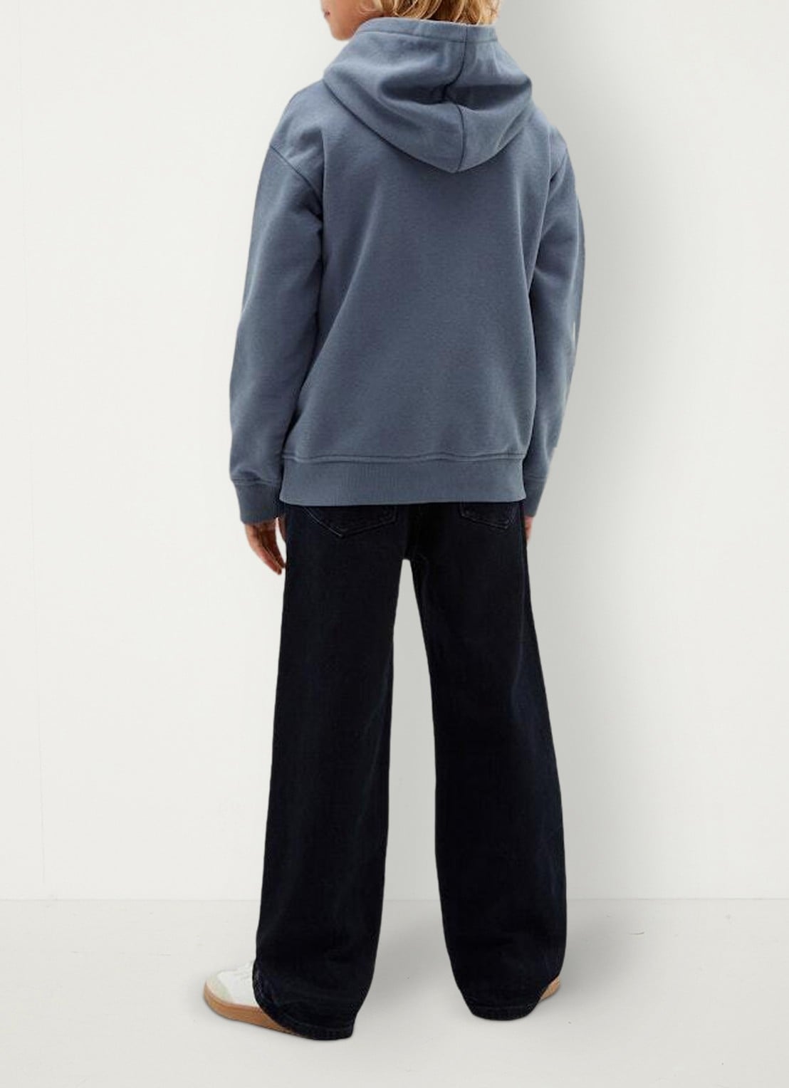 Calvin Klein Hoodie met logo - achterkant blauwgrijs