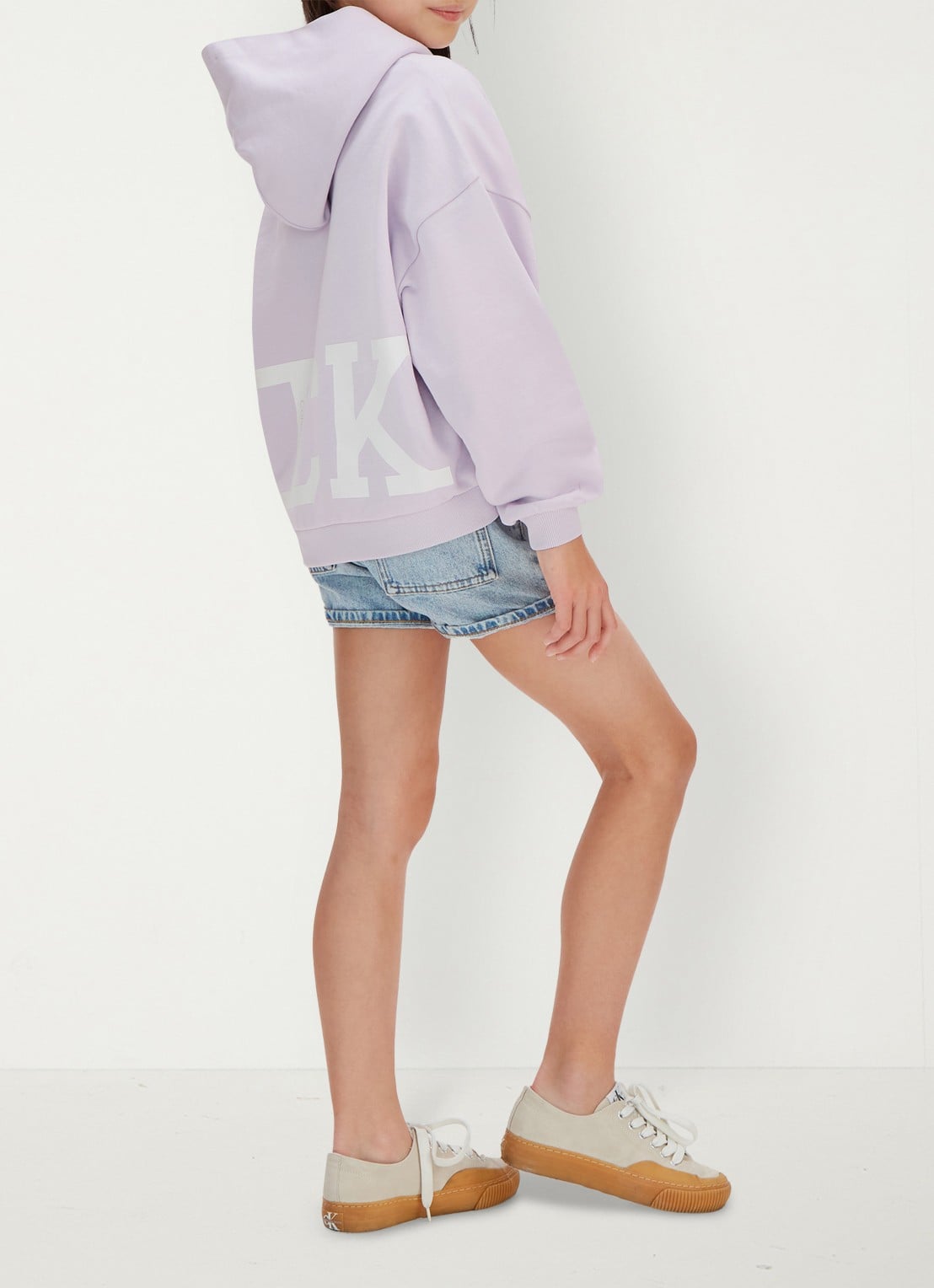 Calvin Klein Hoodie met logo - achterkant 3 lila