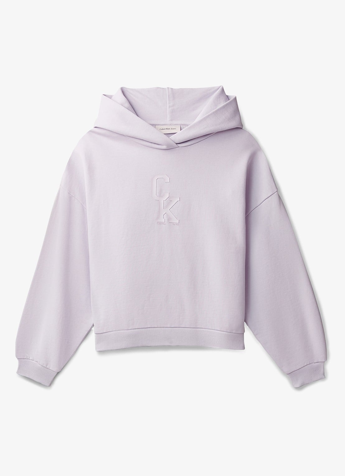 Calvin Klein Hoodie met logo - voorkant lila